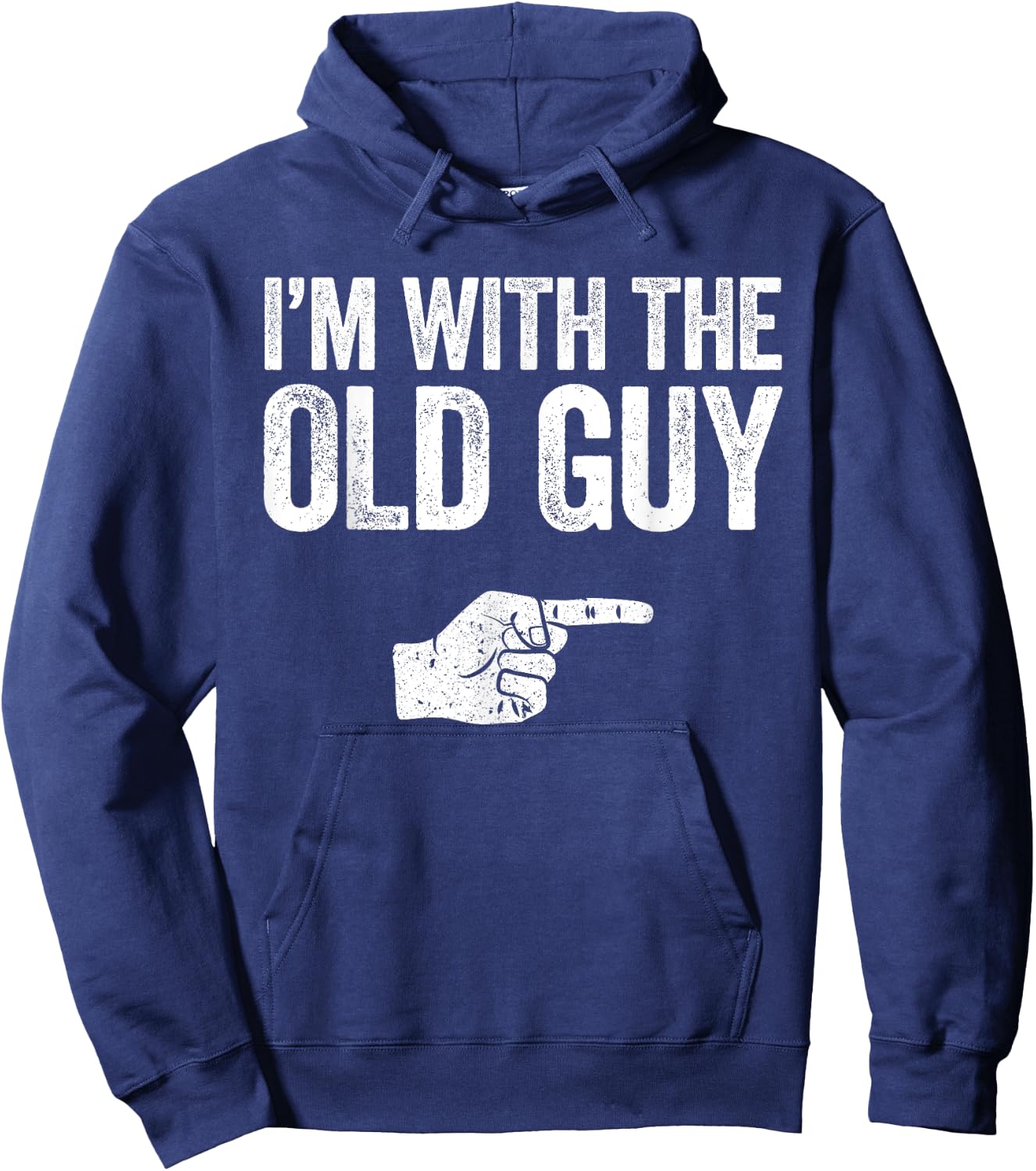 I'm With The Old Guy Shirt Matching Old Guy Costume Hoodie - Hoodie | Navy