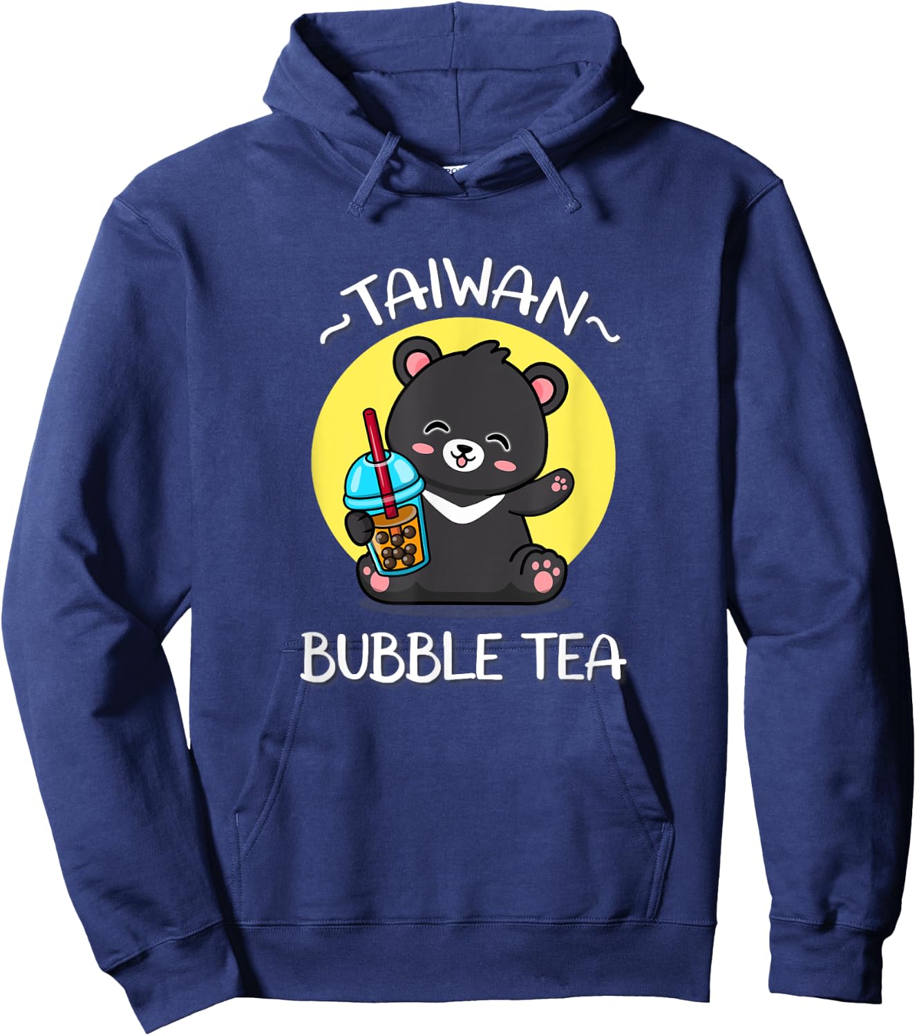 Kawaii Boba Bubble Milk Tea Lover Formosa Bear Taiwan Travel Hoodie - Hoodie | Navy