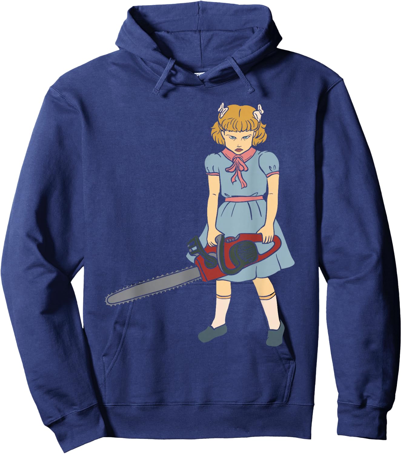 Chainsaw Girl - Gothic Punk Goth Horror Fan - Saw Chainsaws Hoodie - Hoodie | Navy