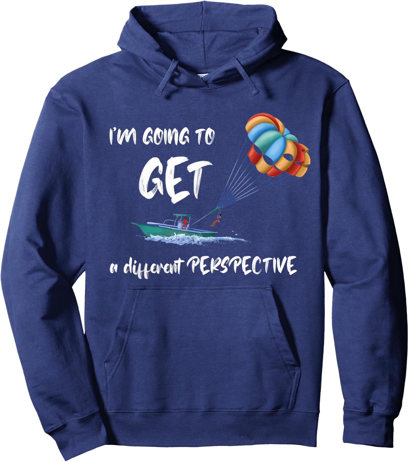 Parasailing Different Perspective Parasailer Parakiting Hoodie - Hoodie | Navy