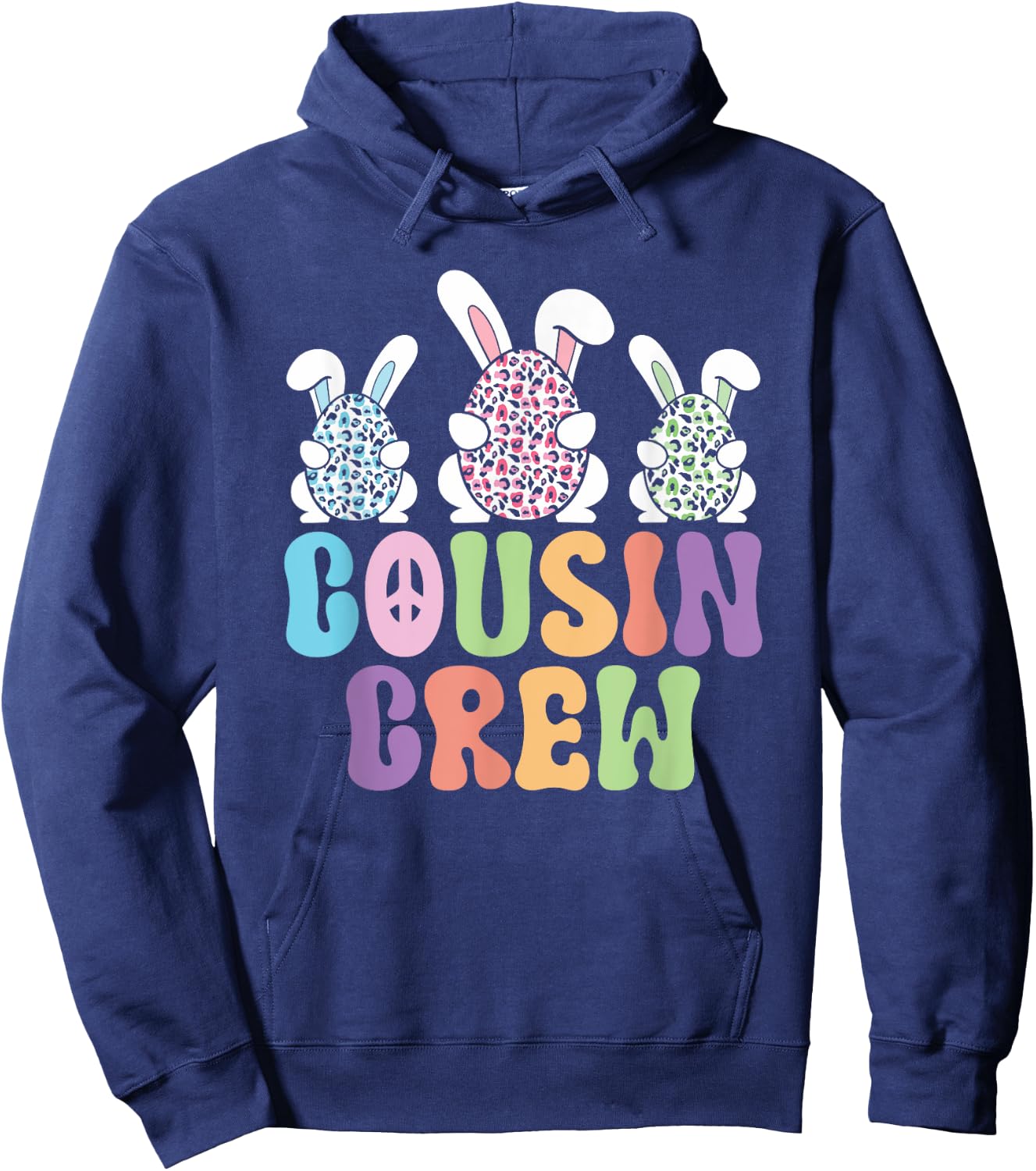 Cousin Crew Easter Bunny Family Matching Toddler Boys Girls Hoodie - Hoodie | Navy