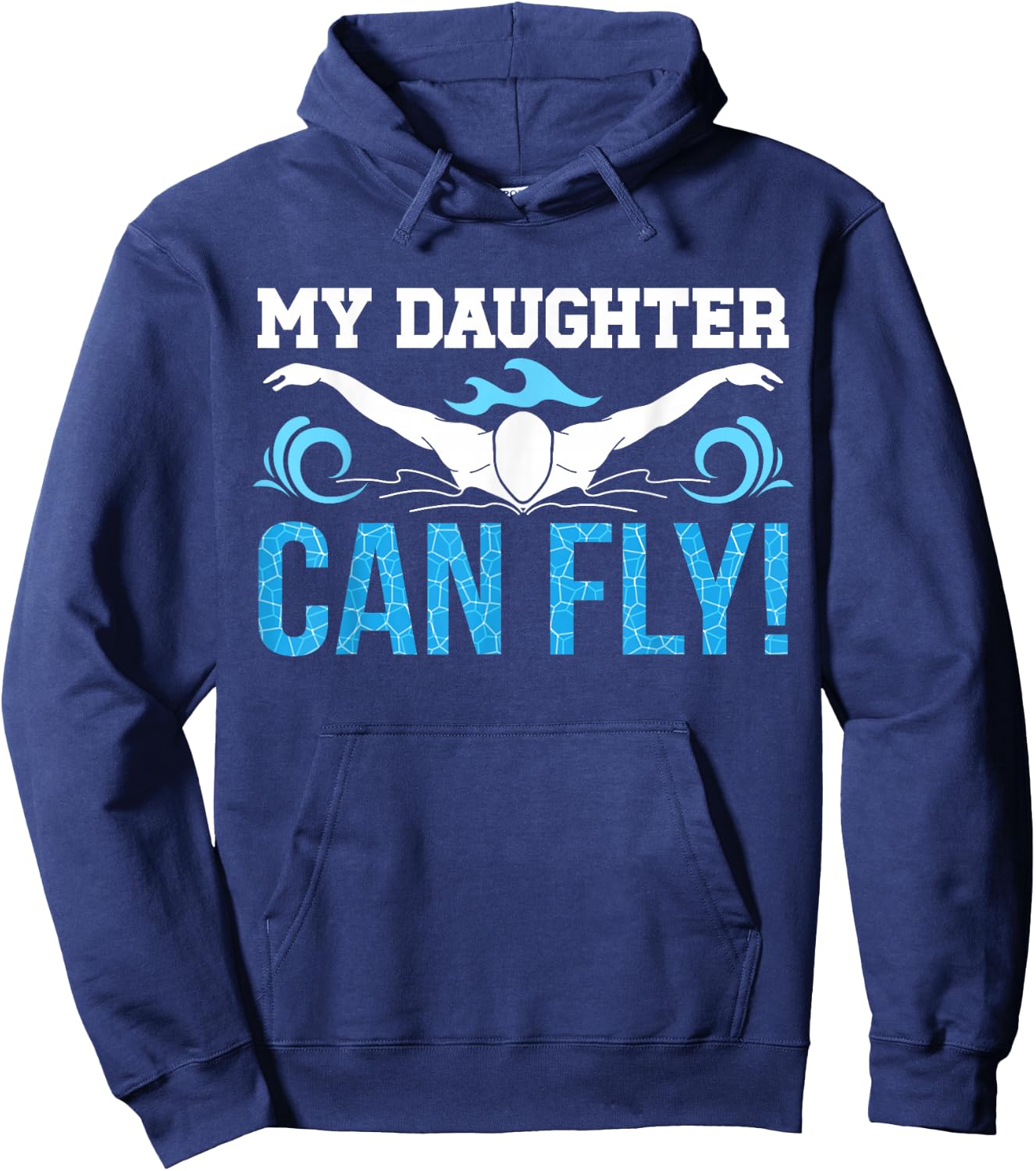 My Daughter Swim Mom Of A Swimmer Mother Swimming Mama Hoodie - Hoodie | Navy
