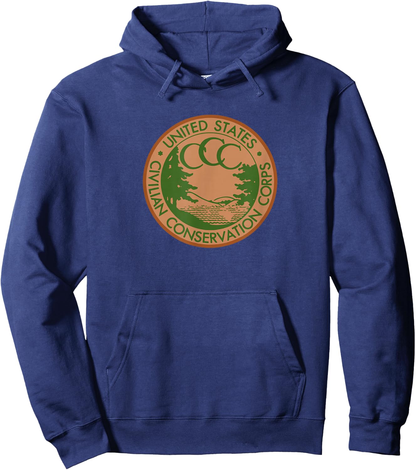 Civilian Conservation Corps CCC Logo Retro Outdoors 1930s Hoodie - Hoodie | Navy
