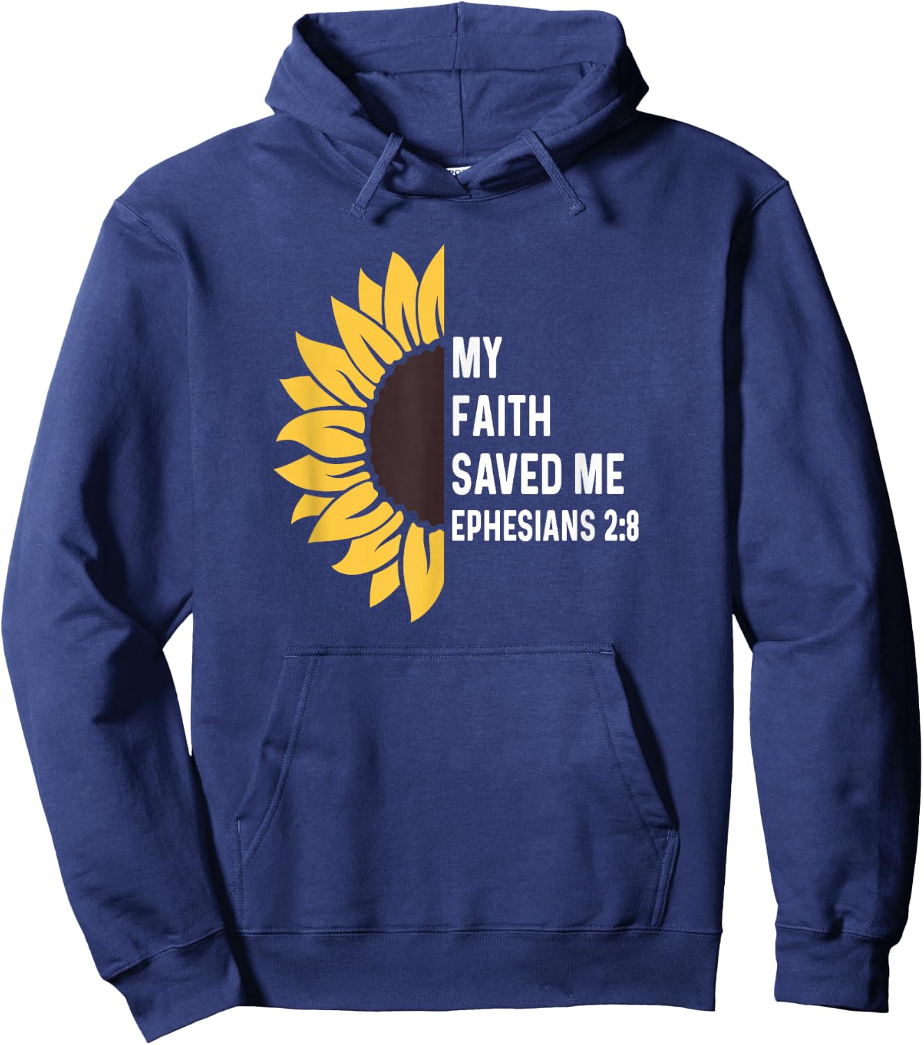 Ephesians 2:8 2 8 God Jesus Christian Cross Faith Saved Me Hoodie - Hoodie | Navy