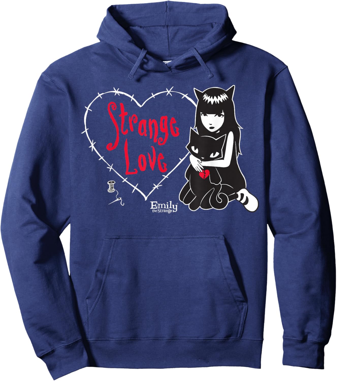 Emily The Strange Strange Love Hoodie - Hoodie | Navy