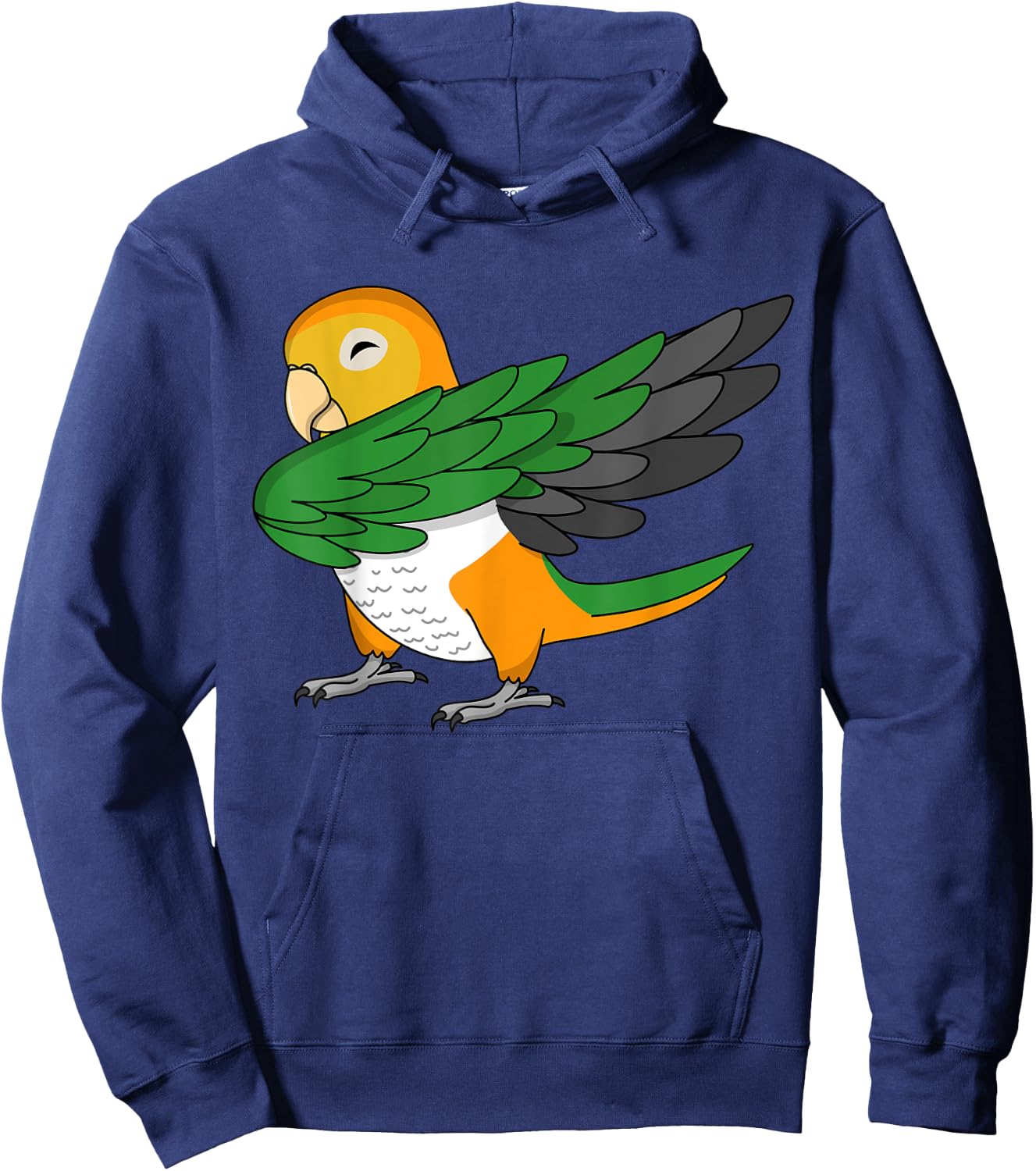 Dabbing Parrot I Funny White-bellied Caique Hoodie - Hoodie | Navy