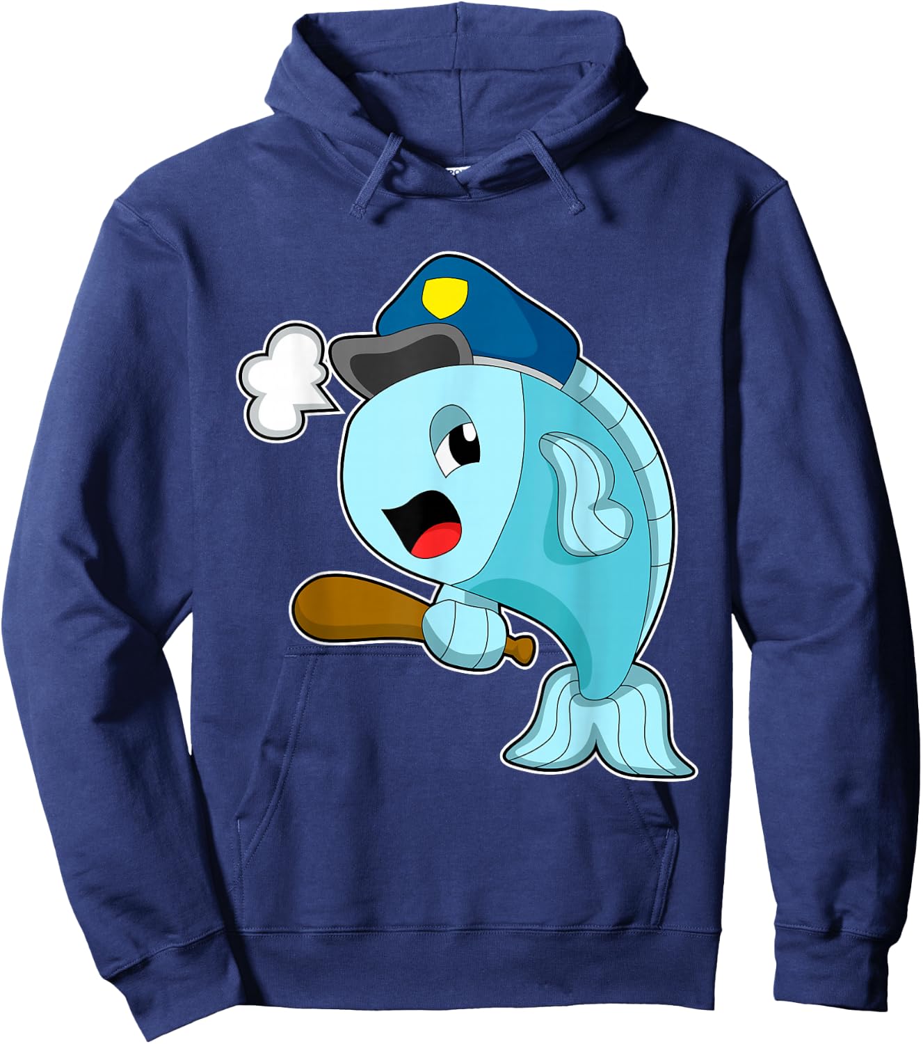 Fish Cop Baton Police Hoodie - Hoodie | Navy