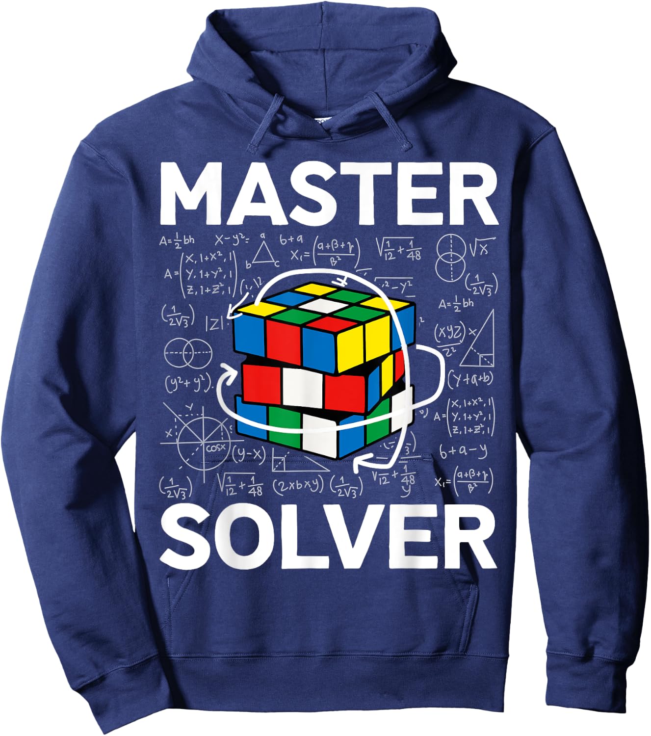 Competitive Puzzle Cube Master Solver Speed Cubing Hoodie - Hoodie | Navy