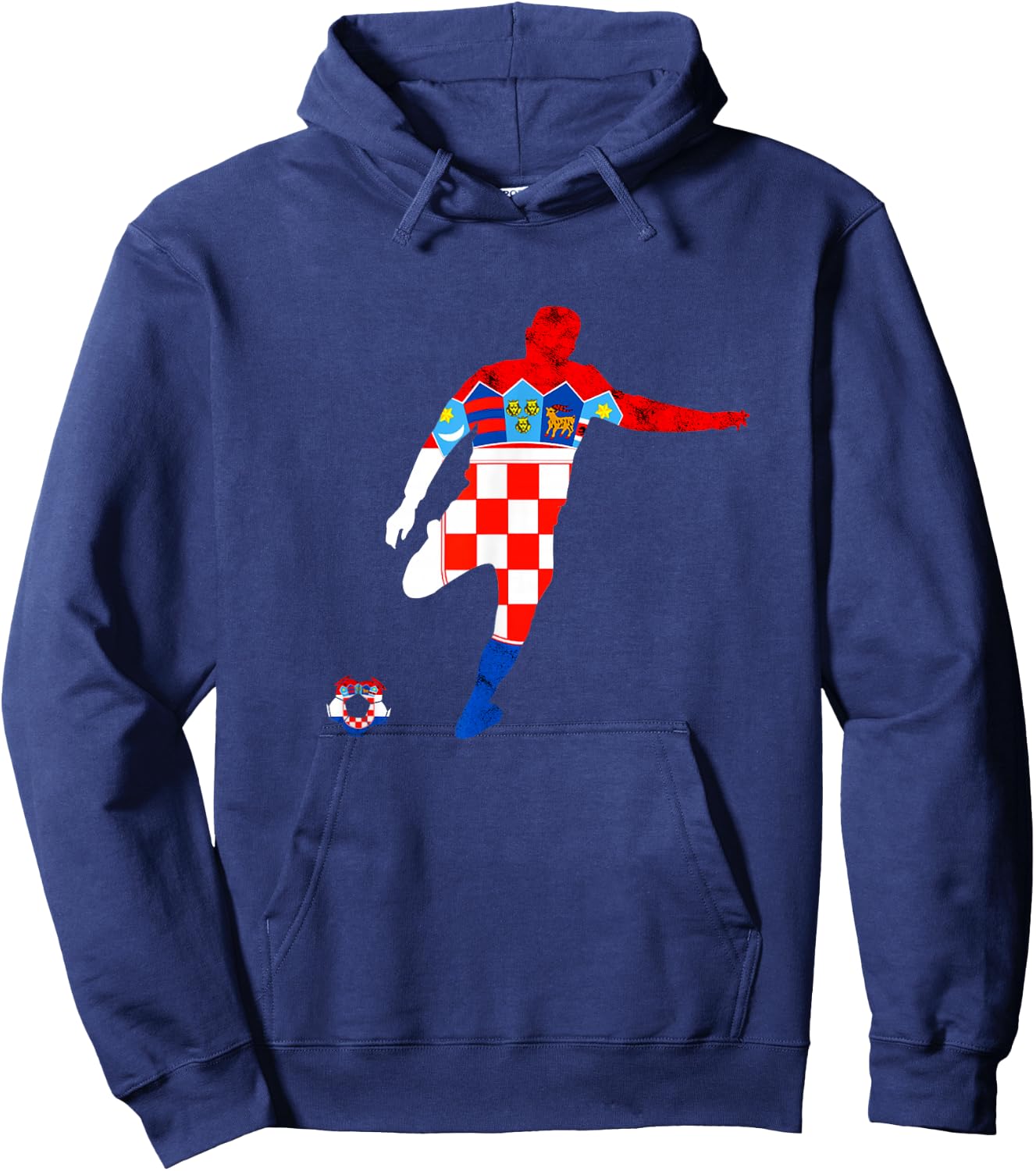 Croatia Croatian Roots Croatian Soccer Player Croatian Flag Hoodie - Hoodie | Navy