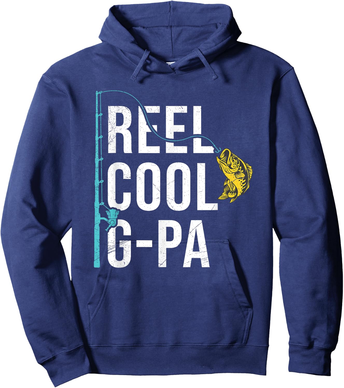 Reel Cool G-Pa Fishing Shirt Funny Grandpa Father's Day Hoodie - Hoodie | Navy