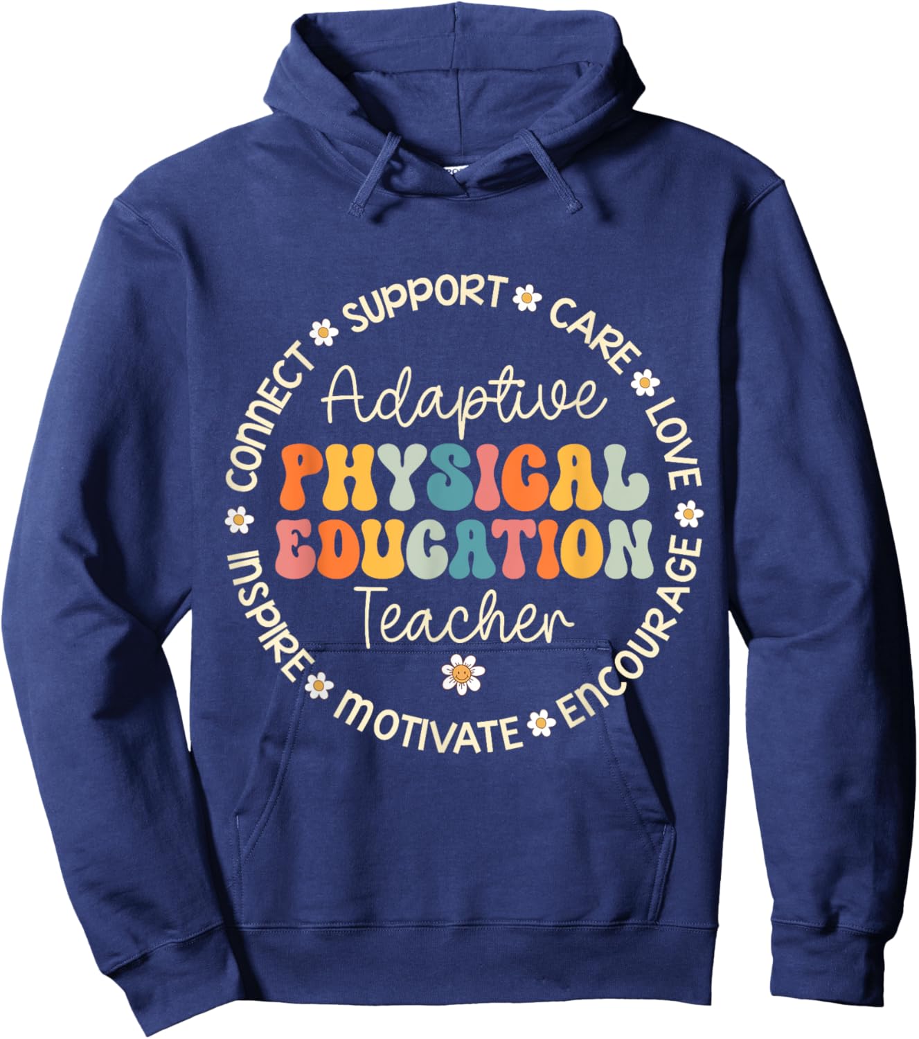 Adaptive Physical Education Teacher Week Back to School Women Girls Kids Hoodie - Hoodie | Navy