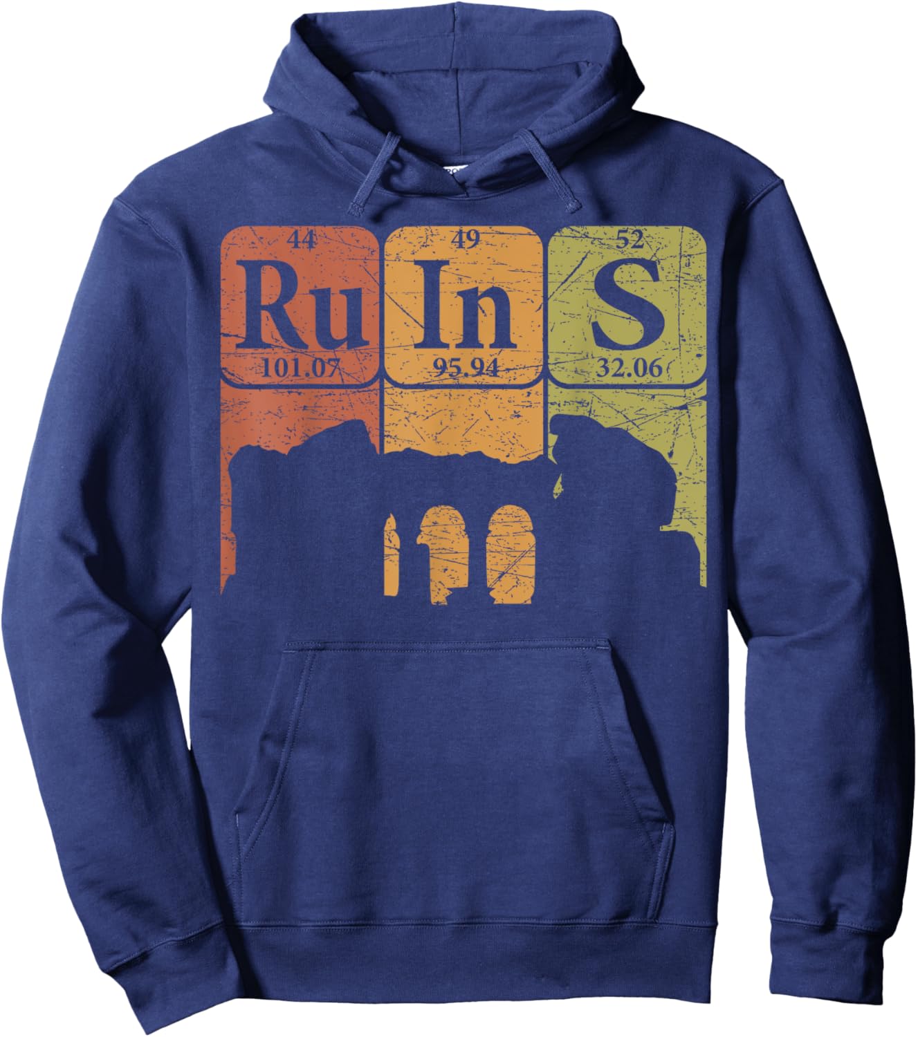 Archeology Ruins Periodic Table Elements Archeologist Hoodie - Hoodie | Navy