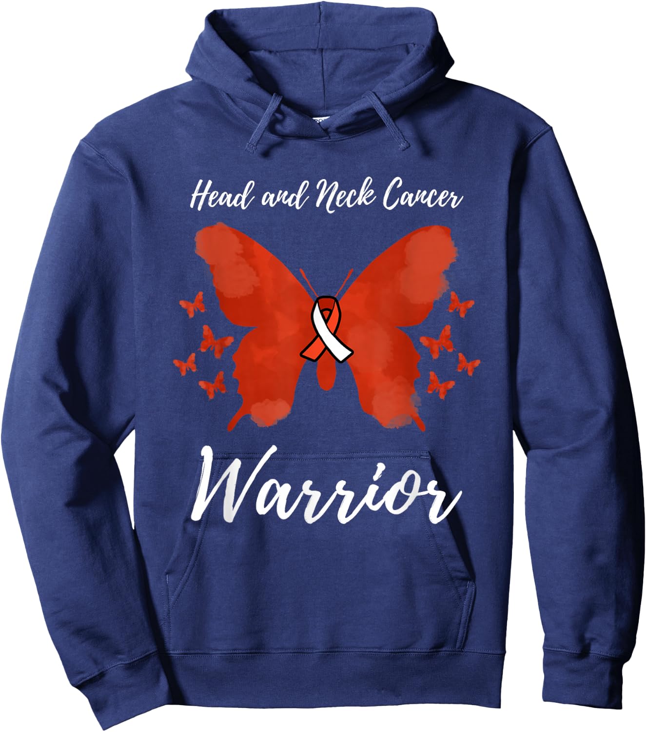 Warrior Head and Neck Cancer Awareness Hoodie - Hoodie | Navy