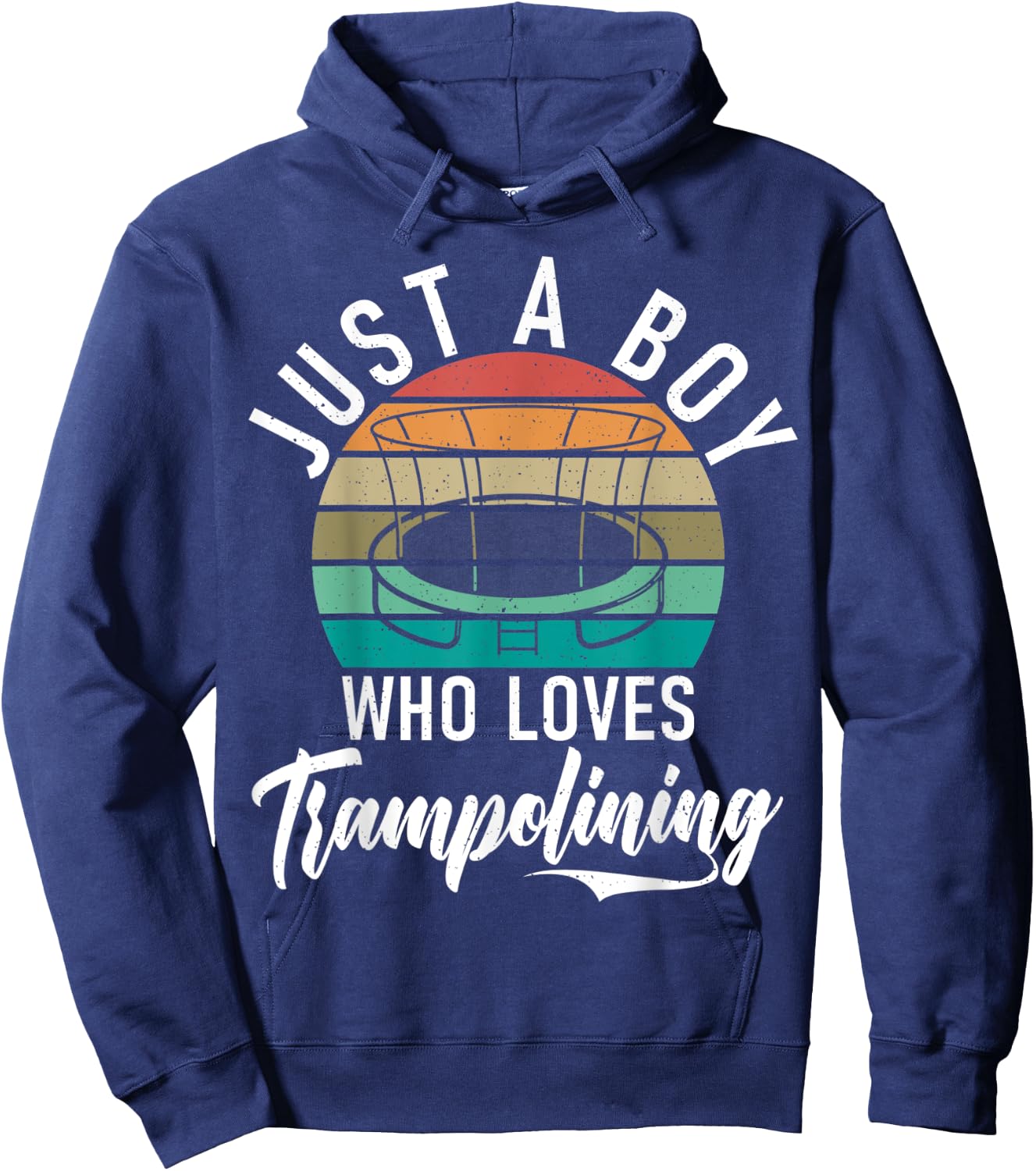Bounce Just a Boy who loves Trampolining Trampoline Boy Hoodie - Hoodie | Navy