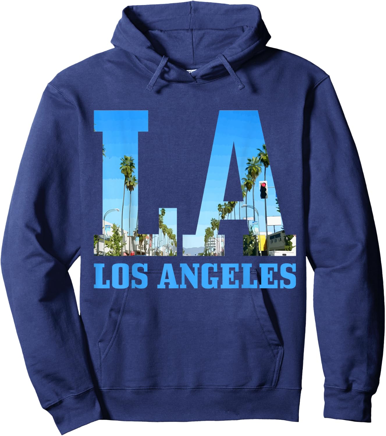 Los Angeles LA Vintage California LA Hoodie - Hoodie | Navy