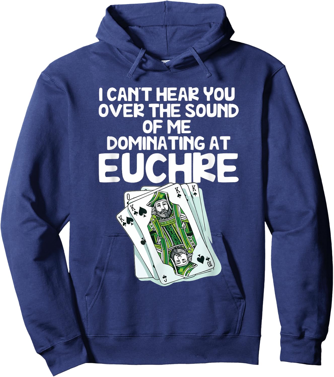 Euchre Card Game Player Euchre Gamers Funny Partner Hoodie - Hoodie | Navy
