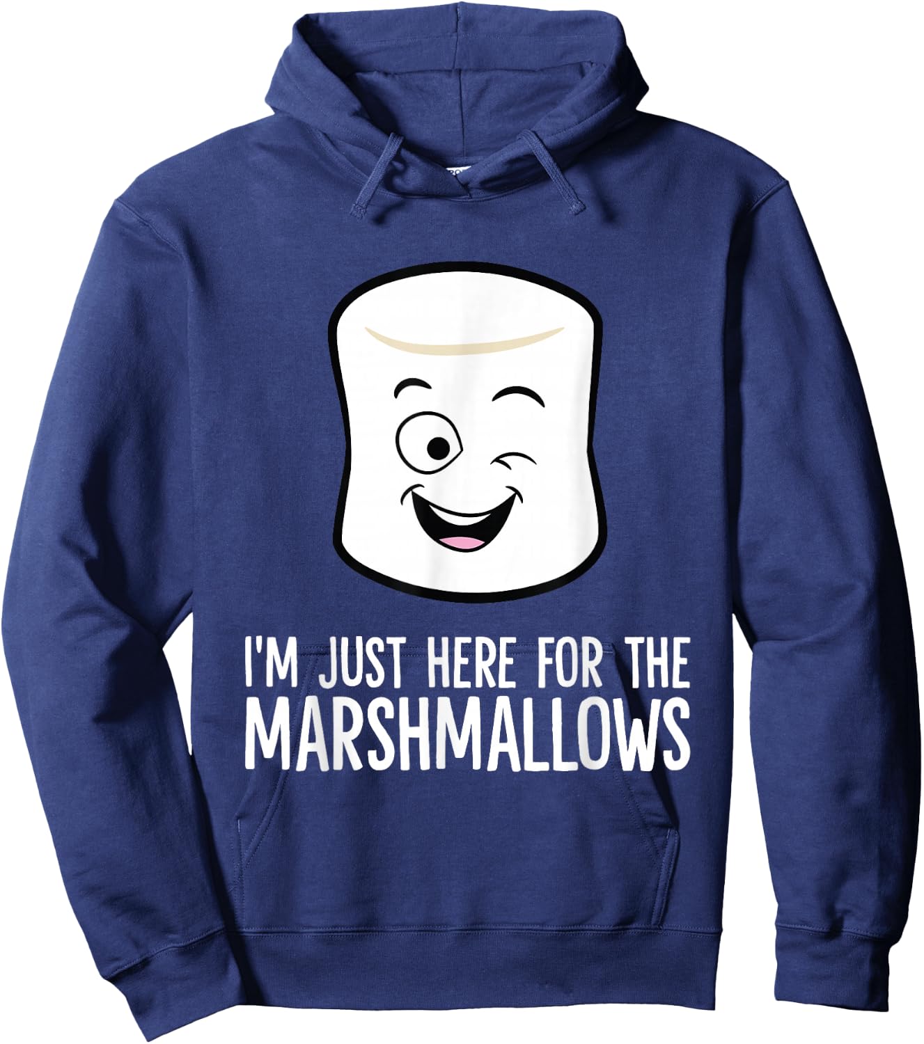 I'm Just Here For The Marshmallows Hoodie - Hoodie | Navy