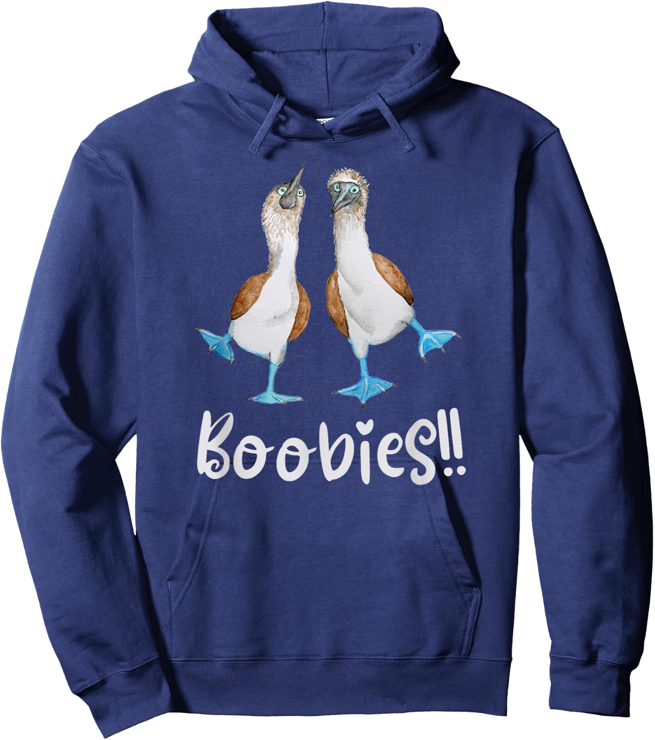 Love Blue-footed Boobies, bird nerd for birdwatching Hoodie - Hoodie | Navy