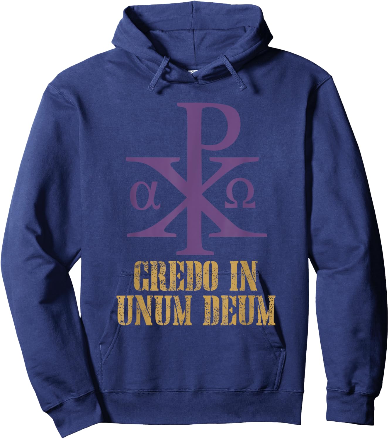 Chi Rho Christogram Catholic Hoodie - Hoodie | Navy