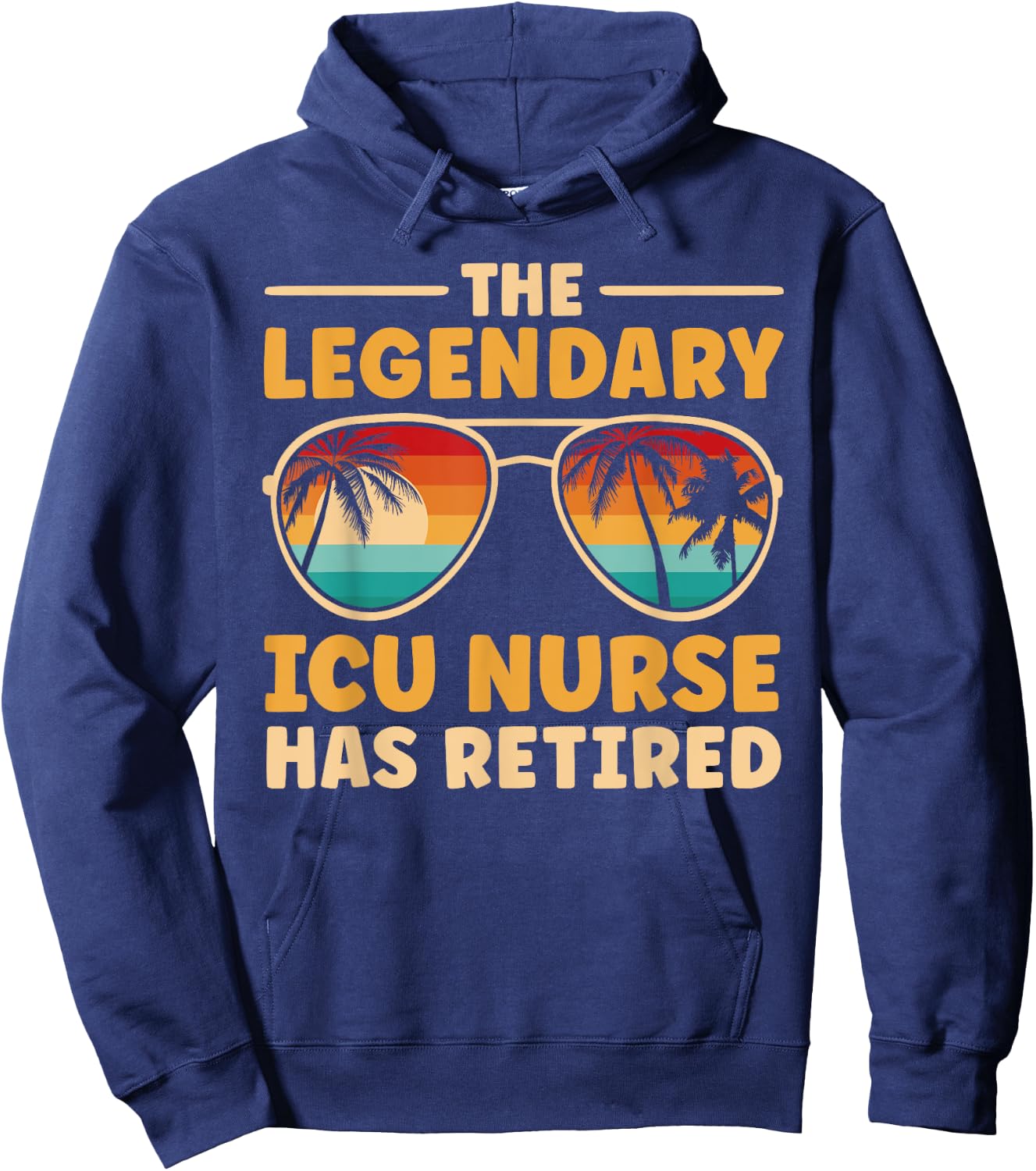 Retired ICU Nurse Retirement Hoodie - Hoodie | Navy