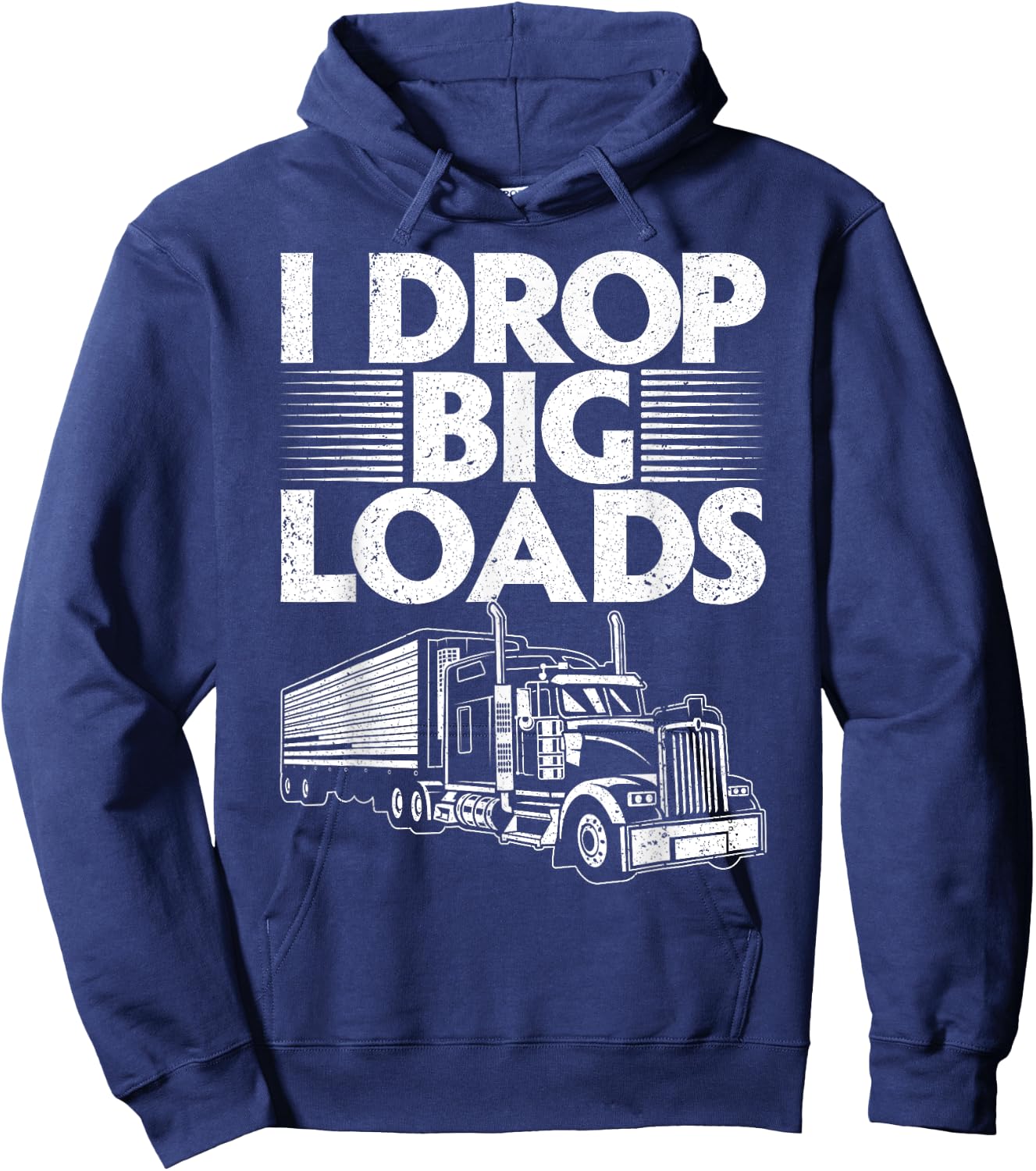 Funny Trucker Design Women Semi Truck Driver Lover Hoodie - Hoodie | Navy