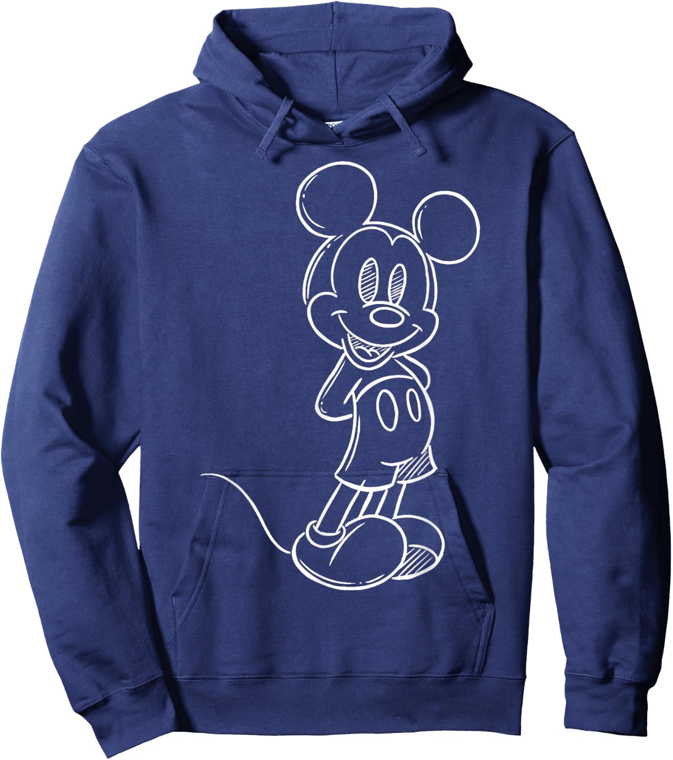 Disney Mickey & Friends Mickey White Sketch Hoodie - Hoodie | Navy