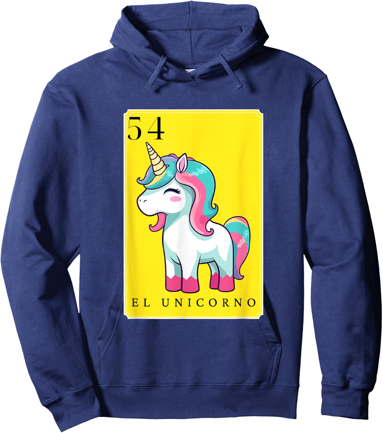 El Unicorno Funny Spanish-Mexican Bingo Cards The Unicorn Hoodie - Hoodie | Navy
