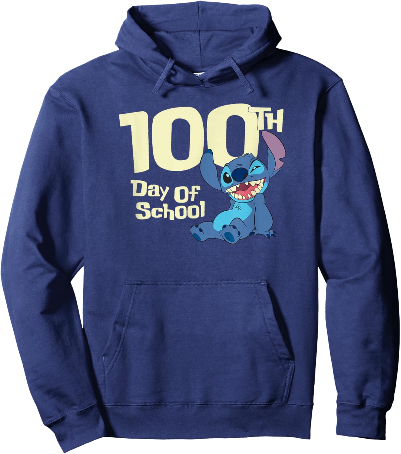 Disney Lilo & Stitch 100th Day of School Wink Hoodie - Hoodie | Navy