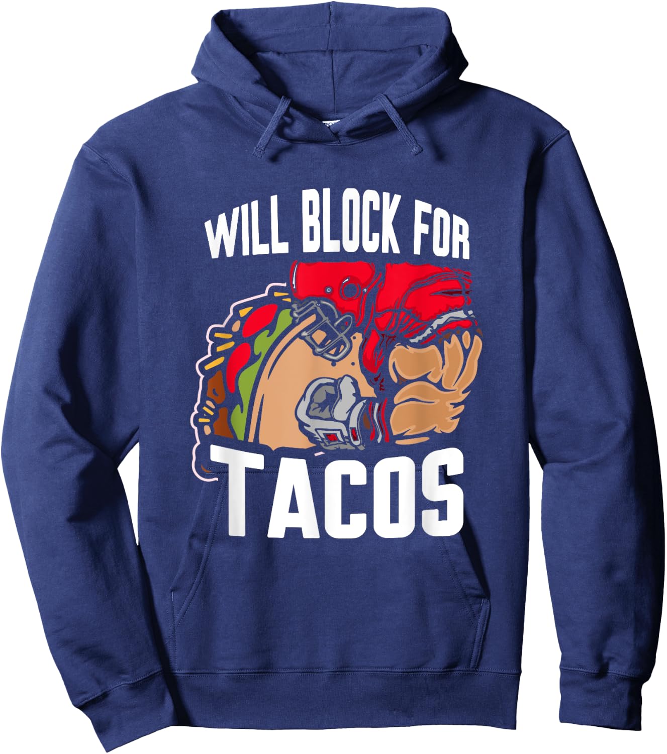 Will block for Tacos Hoodie - Hoodie | Navy
