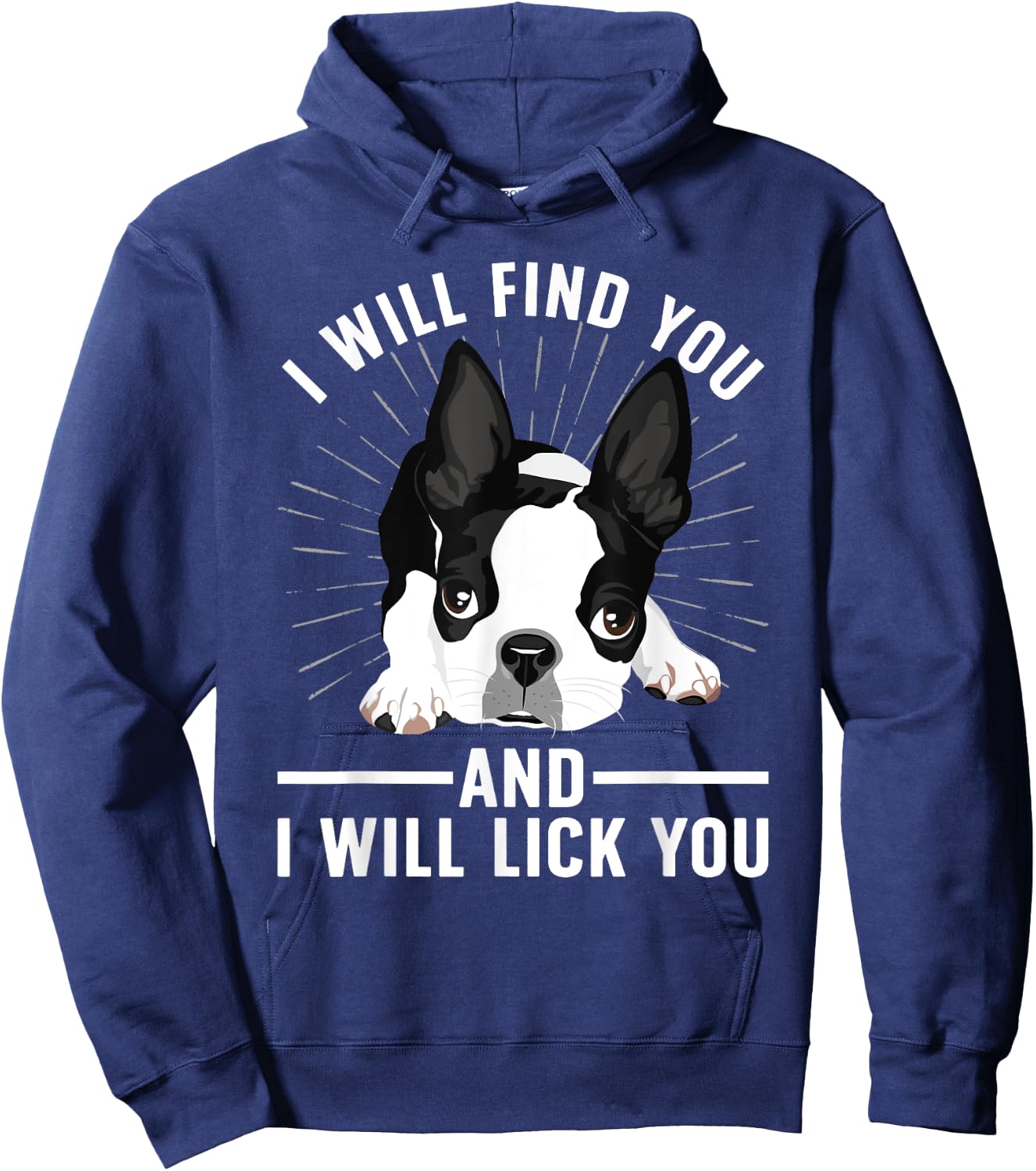 Cute Boston Terrier Art Women Boston Terrier Lover Hoodie - Hoodie | Navy
