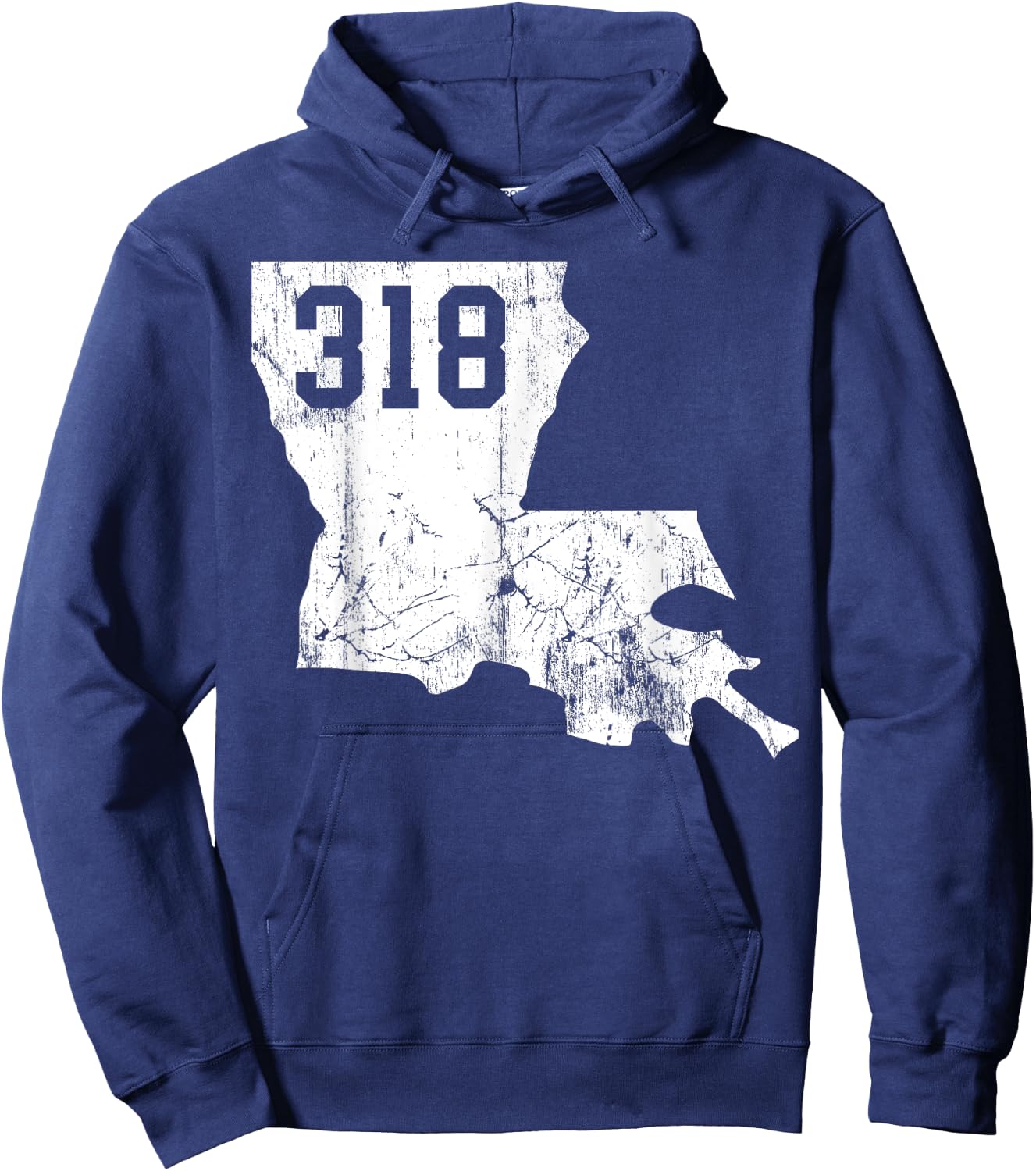 Louisiana State Area Code 318 New Orleans Mardi Gras Hoodie - Hoodie | Navy
