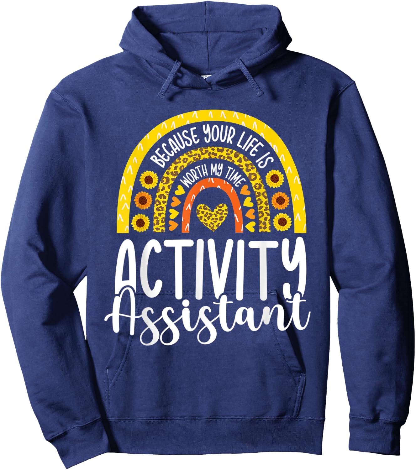 Activities Professional Sunflower Rainbow Activity Assistant Hoodie - Hoodie | Navy