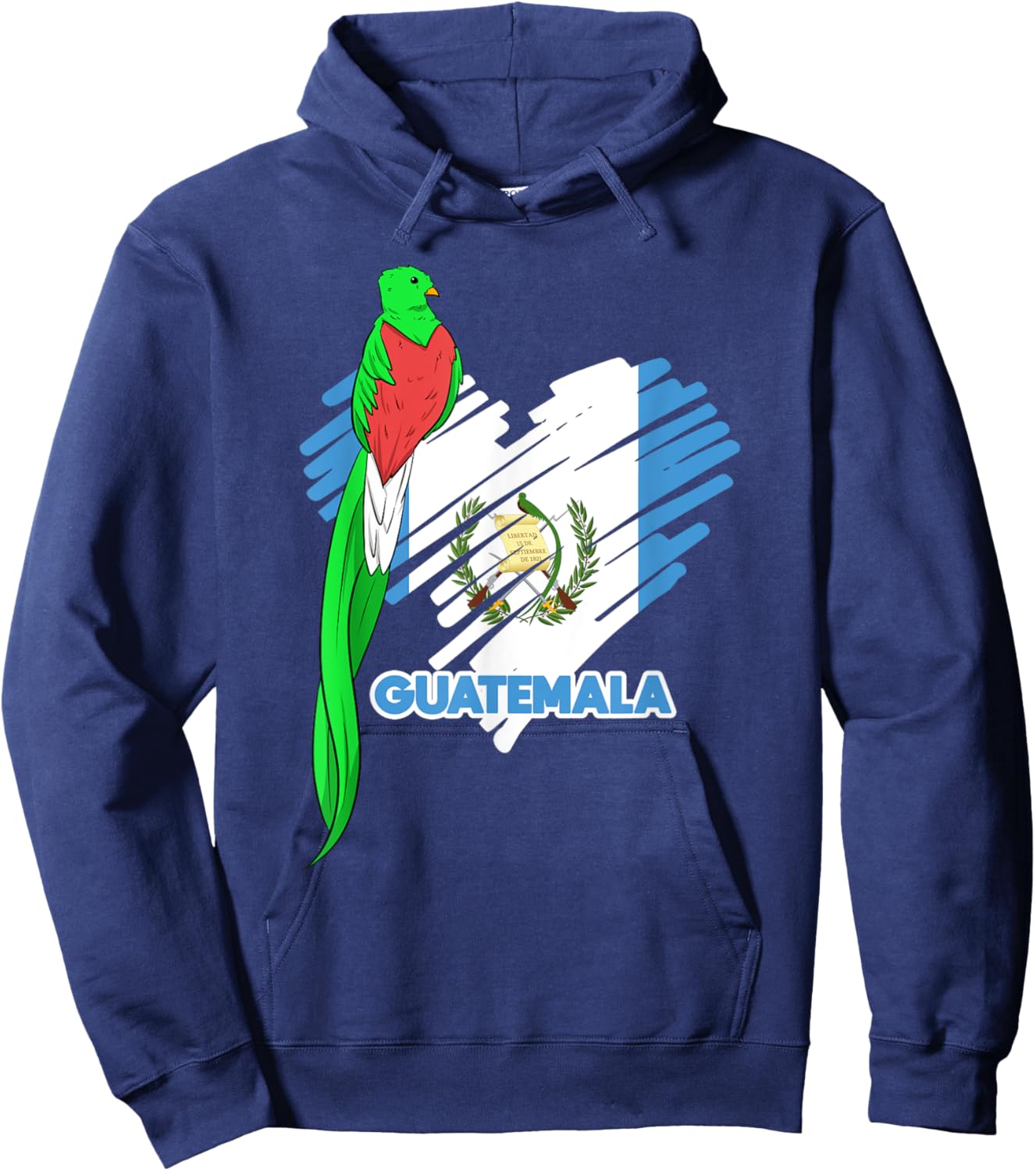 Guatemala Quetzal National Bird Guatemalan Flag Day Hoodie - Hoodie | Navy