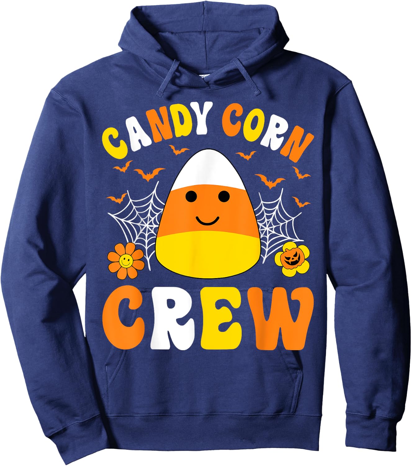 Cute Candy Corn Crew Squad Kids Boys Girls Halloween Costume Hoodie - Hoodie | Navy
