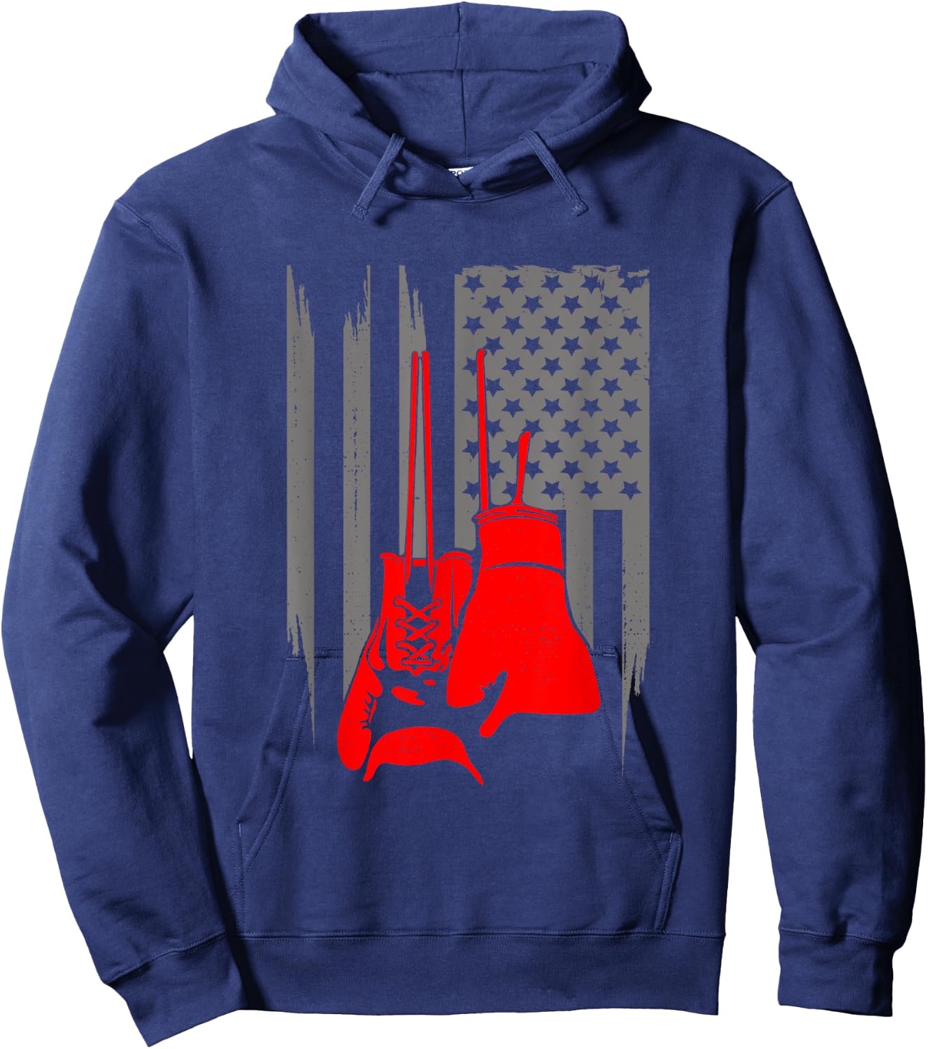American Flag Boxing Apparel - Boxer Boxing Kids Men Hoodie - Hoodie | Navy