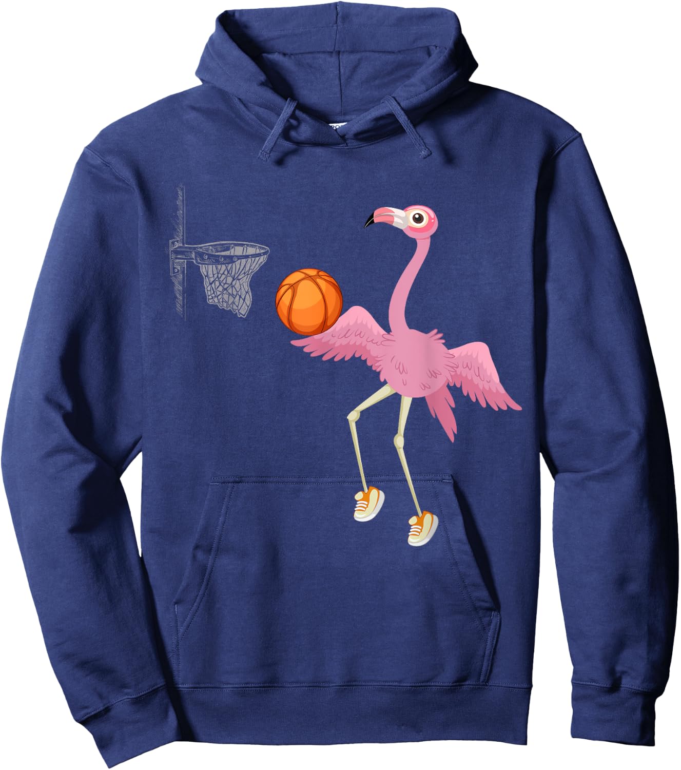 Flamingo Basketball Flamingo Playing Basketball Flamingo Hoodie - Hoodie | Navy