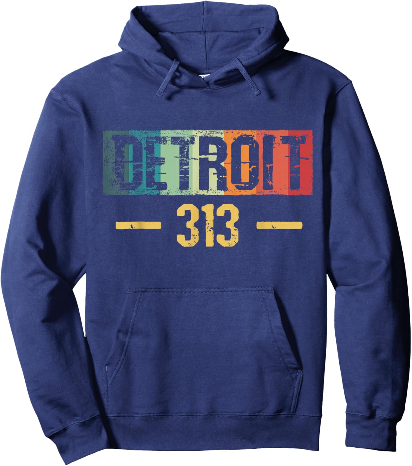 Detroit 313 Vintage Hoodie - Hoodie | Navy