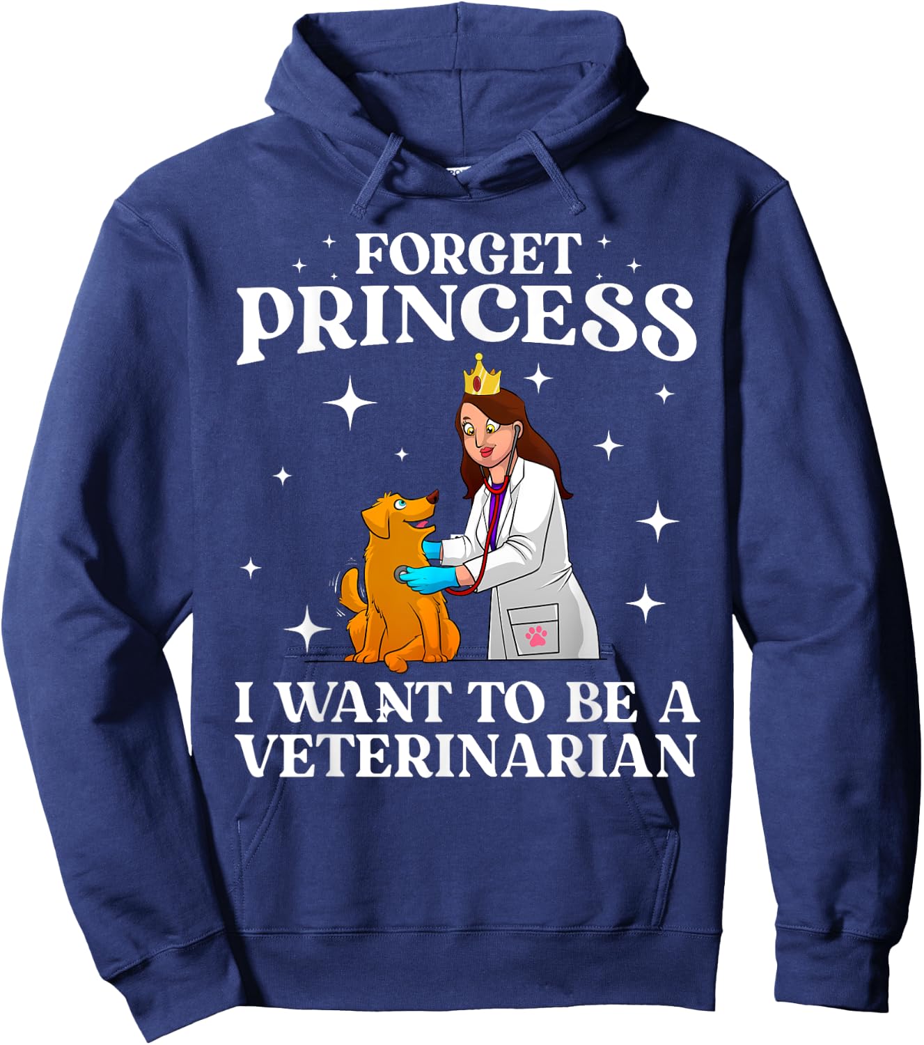Cool Veterinarian Art Girls Kids Vet Tech Student Hoodie - Hoodie | Navy