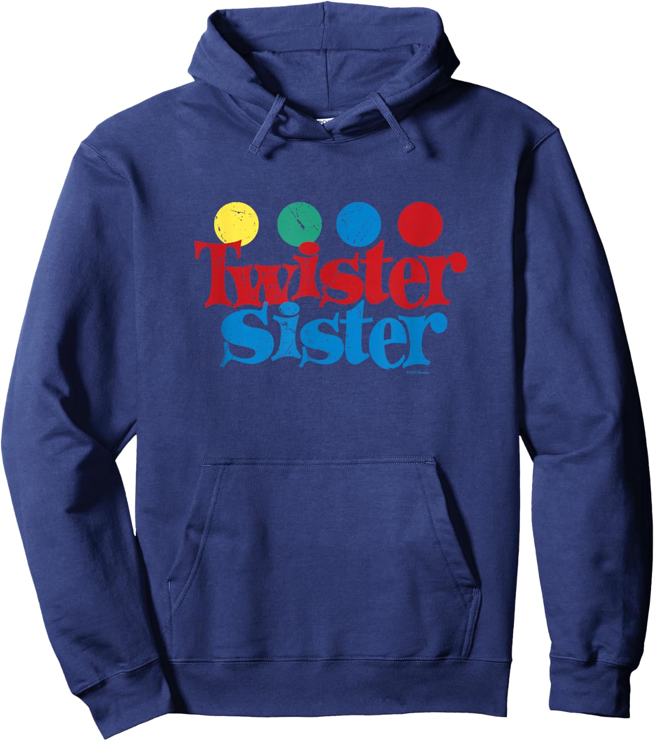 Twister Vintage Retro Twister Sister Classic Game Logo Hoodie - Hoodie | Navy