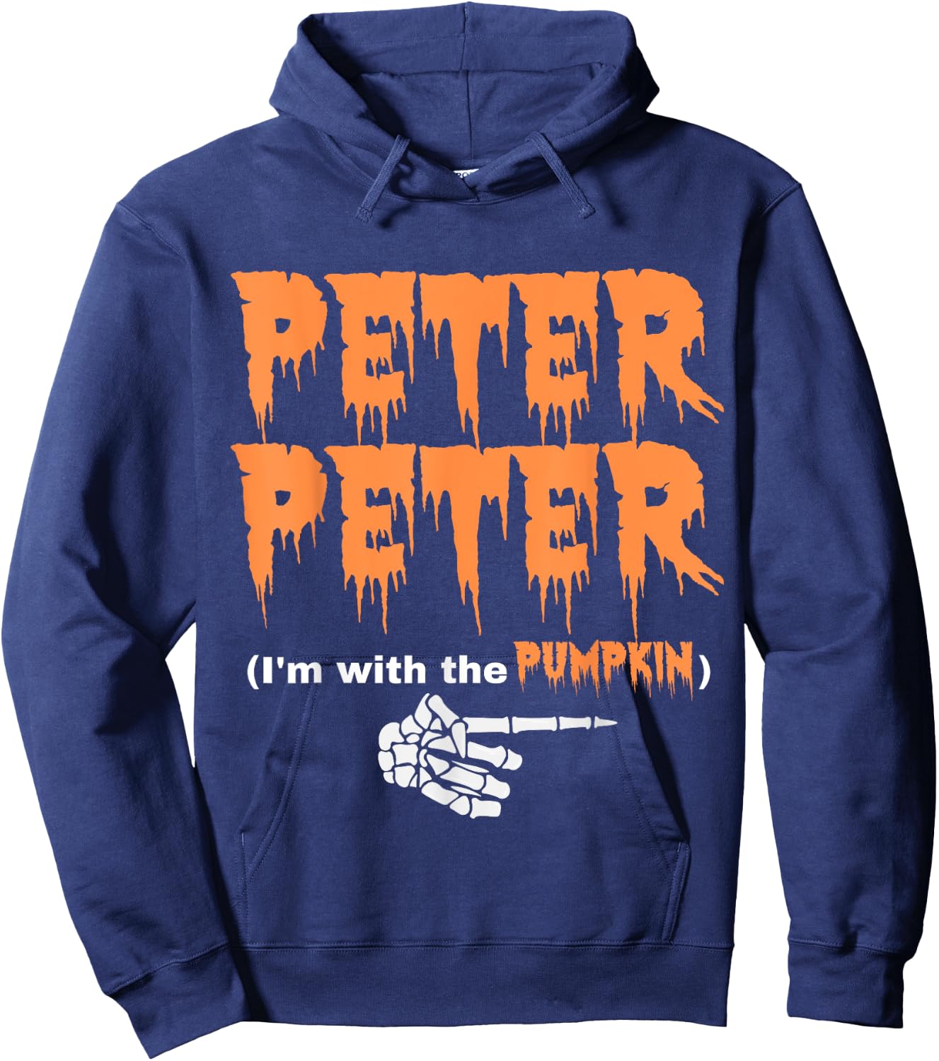 Peter Pumpkin Eater Halloween Matching Couples Costume Hoodie - Hoodie | Navy