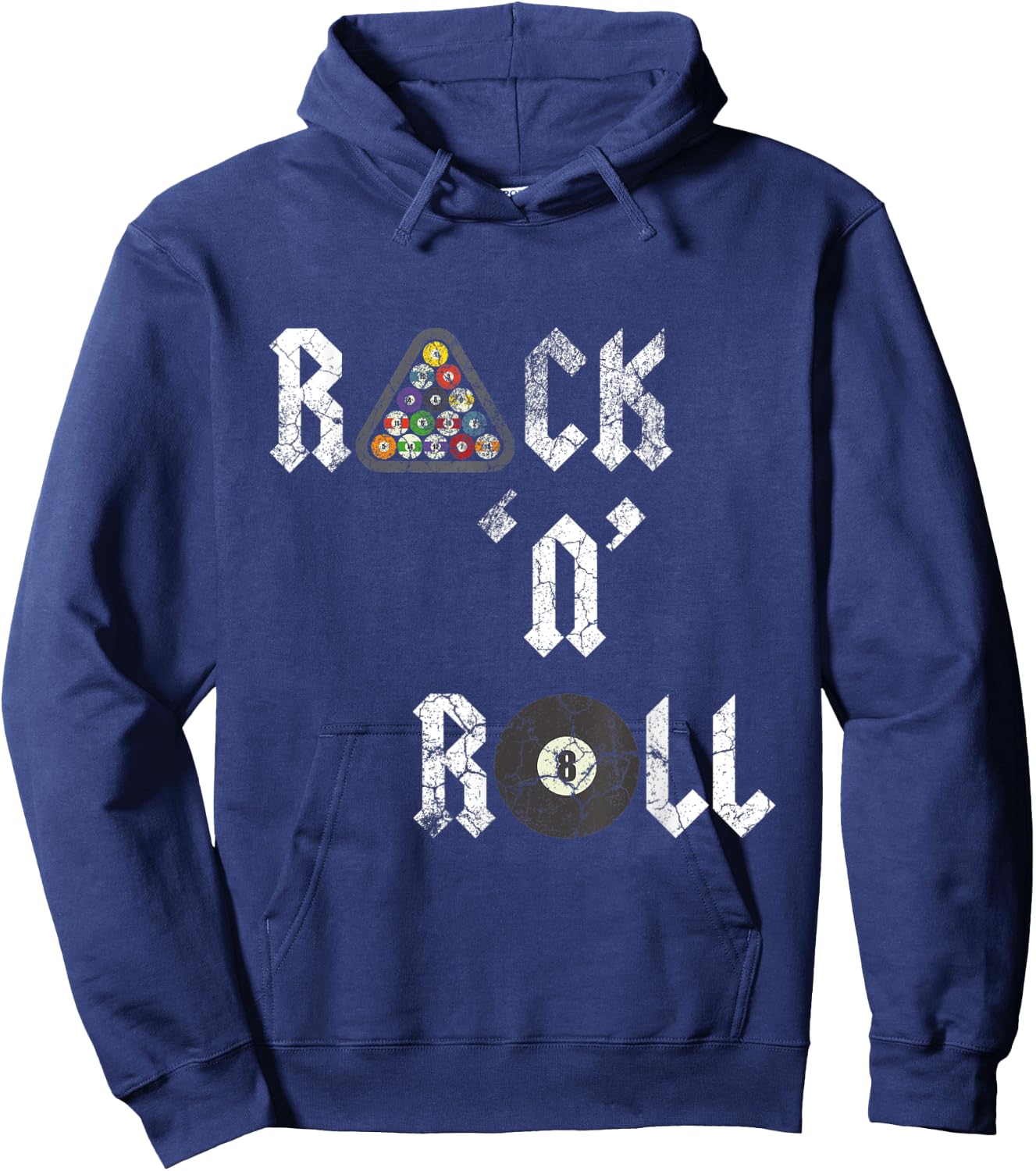 Rack 'N' Roll Funny pool billiards cue sports eight ball 2 Hoodie - Hoodie | Navy