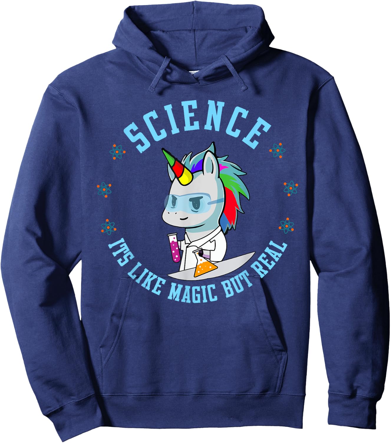 Unicorn Scientist Funny Science Is Like Magic But Real Hoodie - Hoodie | Navy