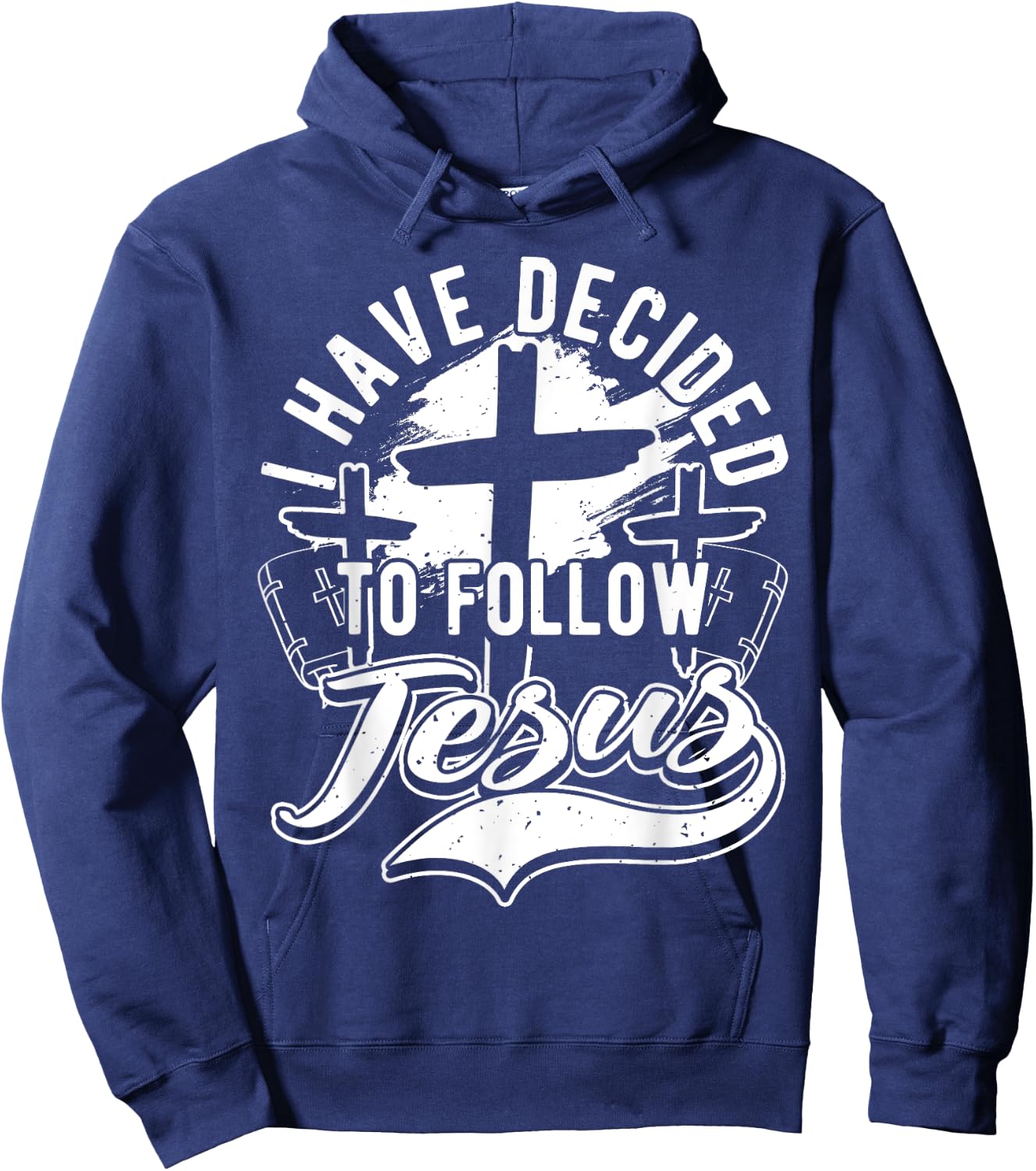I Have Decided To Follow Jesus Christ, Baptism & Christian Hoodie - Hoodie | Navy