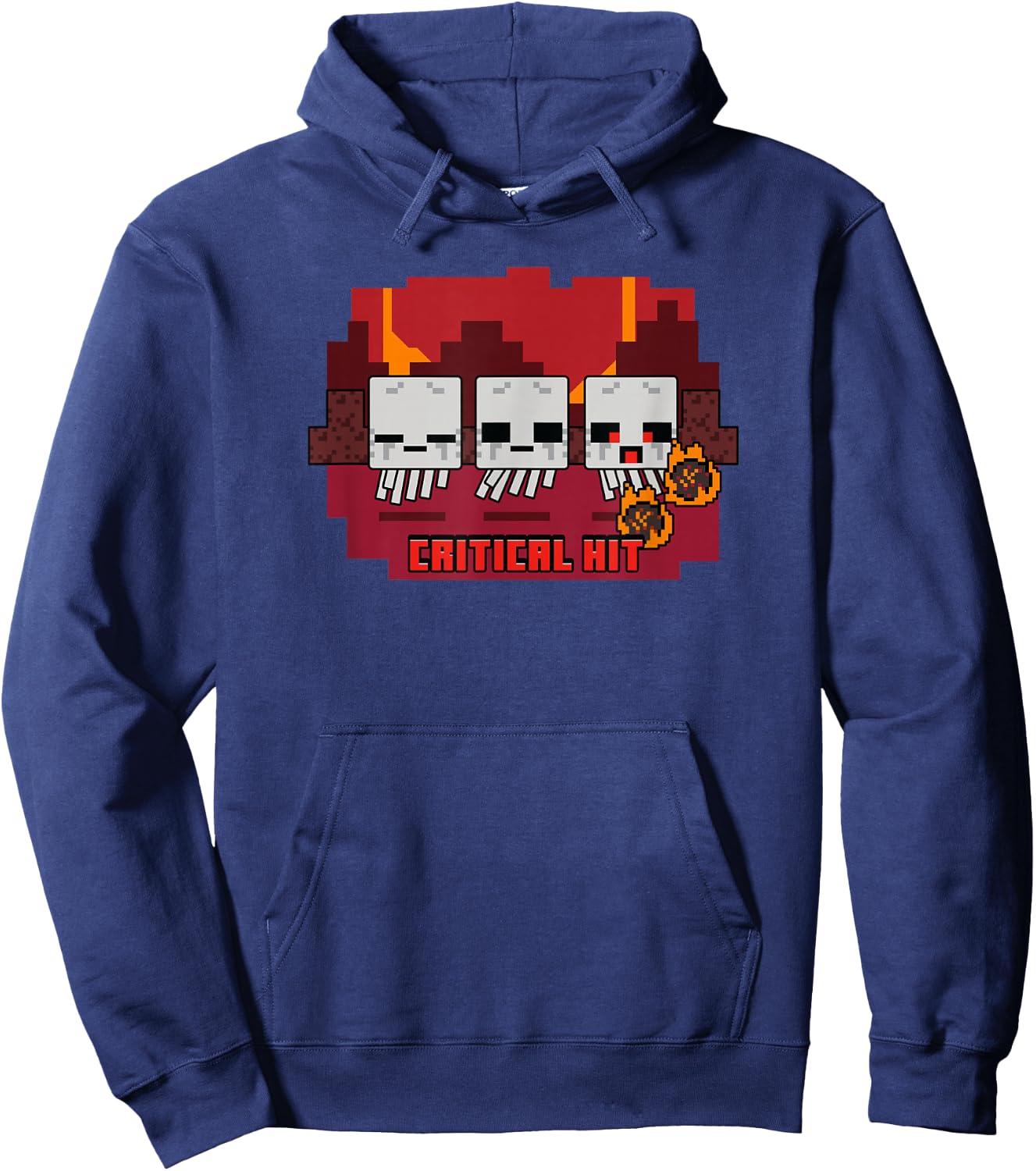 Minecraft Ghast Trio Critical Hit Panel Hoodie - Hoodie | Navy