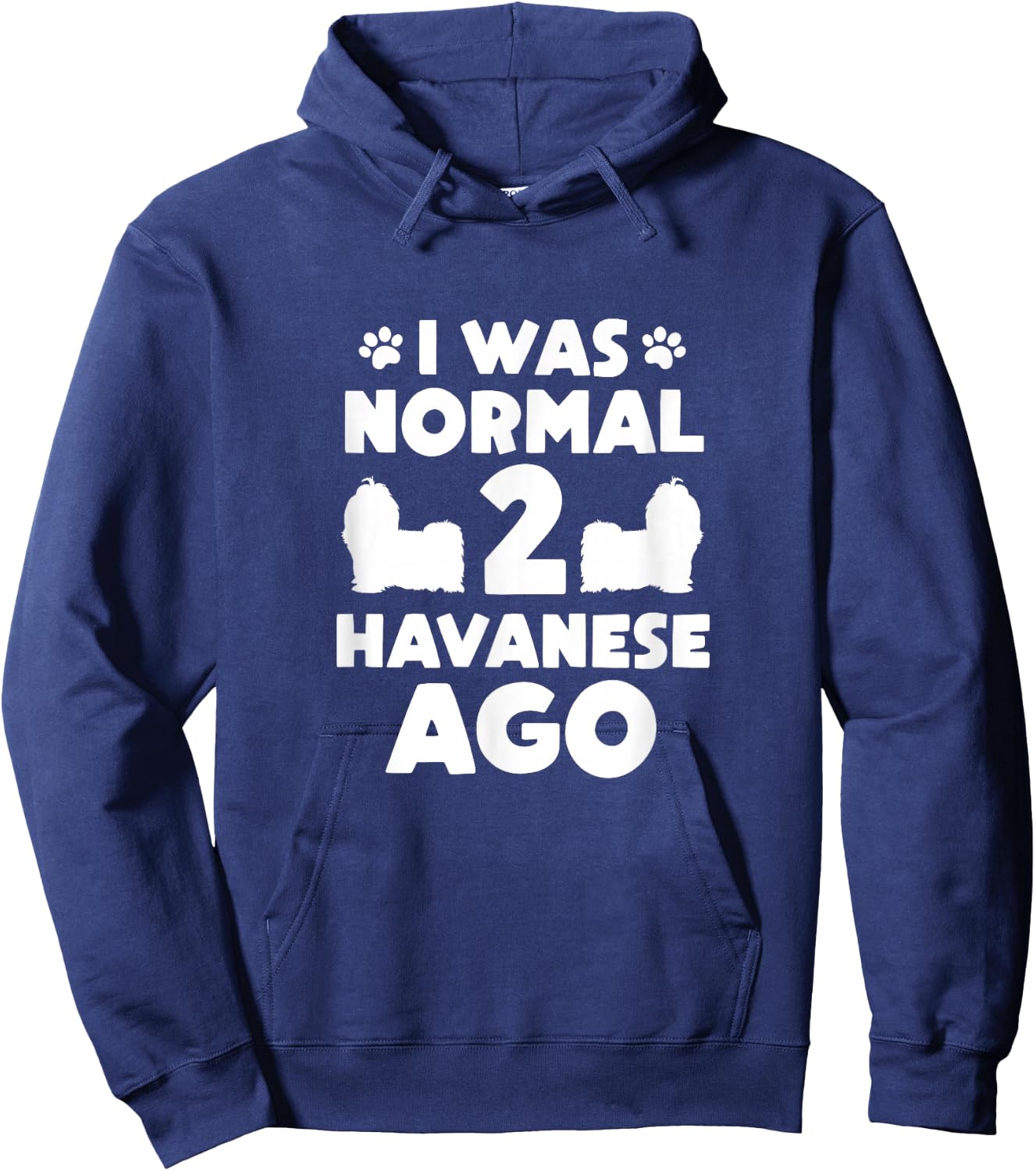 I Was Normal 2 Havanese Ago Havanese Mom Dad Hoodie - Hoodie | Navy