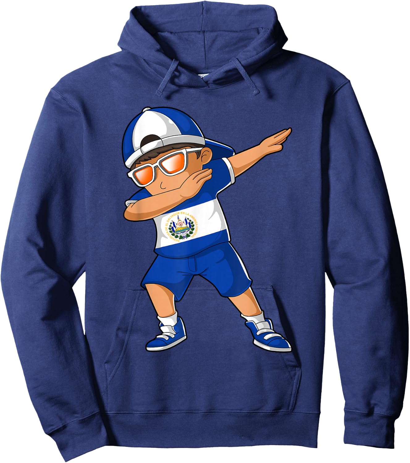 Salvadoran Boy El Salvador Kid Patriotism Roots Heritage Hoodie - Hoodie | Navy