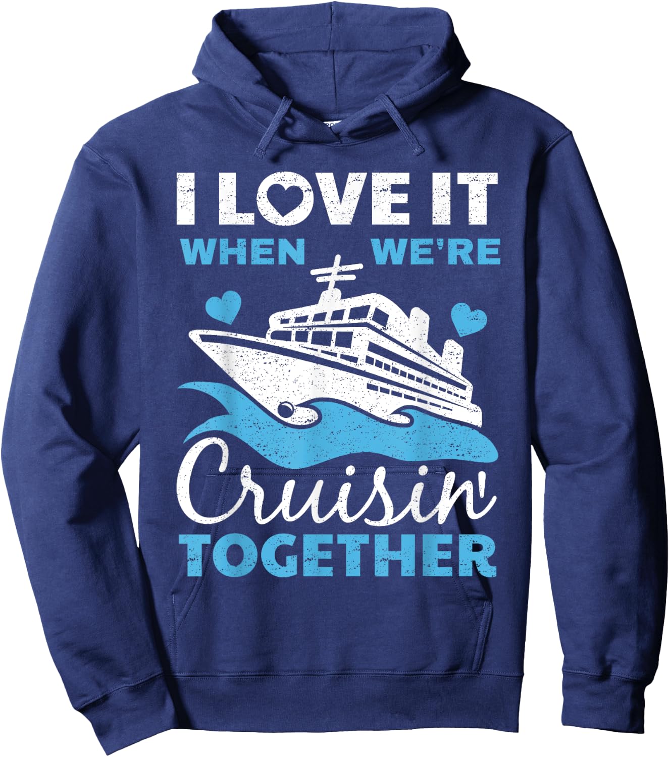 Cool Cruise Art Men Women Cruise Ship Couple Family Vacation Hoodie - Hoodie | Navy