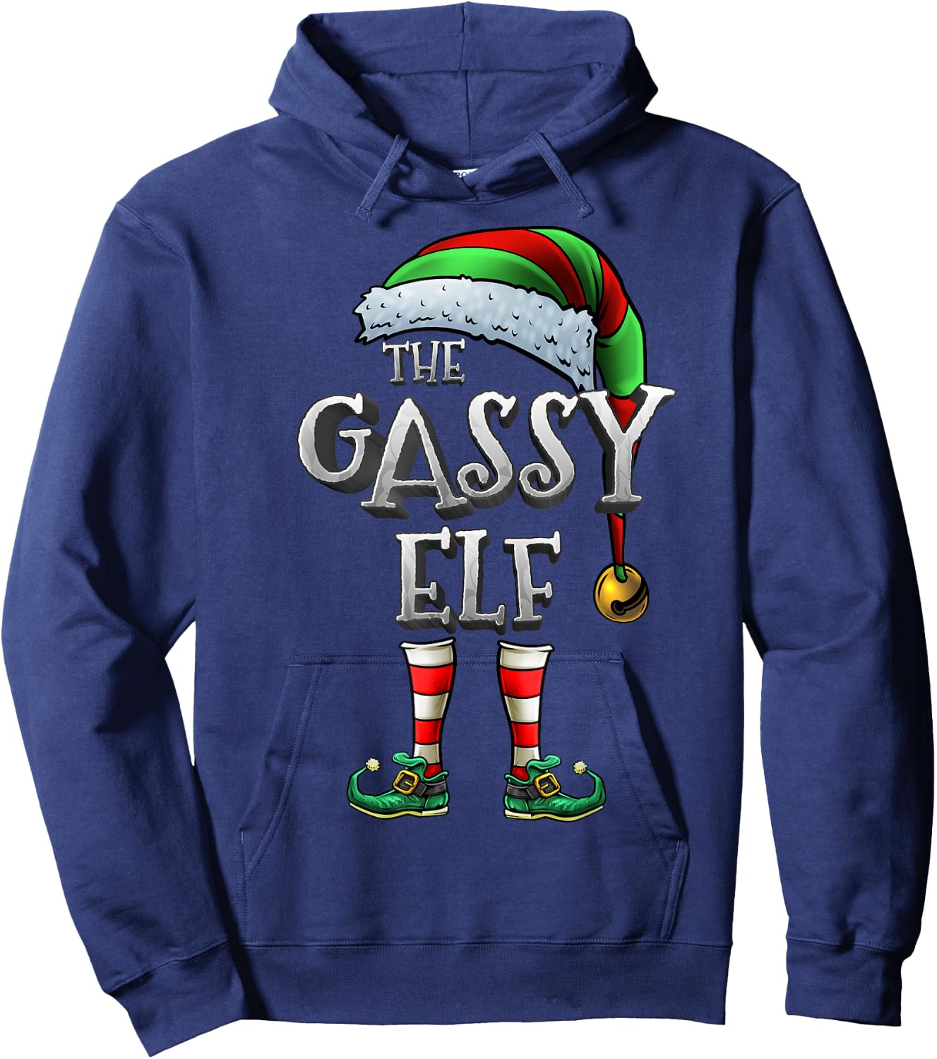 The Gassy Elf Shirt Matching Family Gassy Christmas Elf Hoodie - Hoodie | Navy