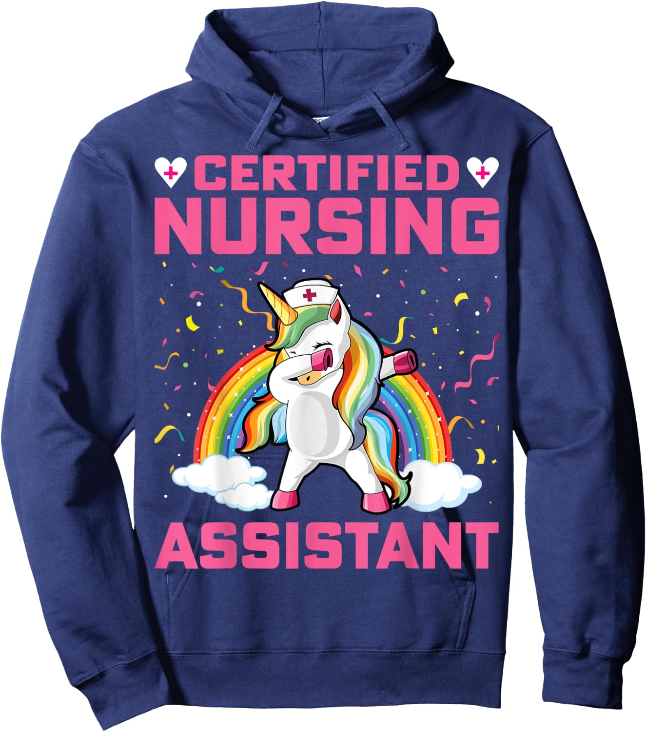 Certified Nursing Assistant - Dabbing Unicorn CNA Nursing Hoodie - Hoodie | Navy