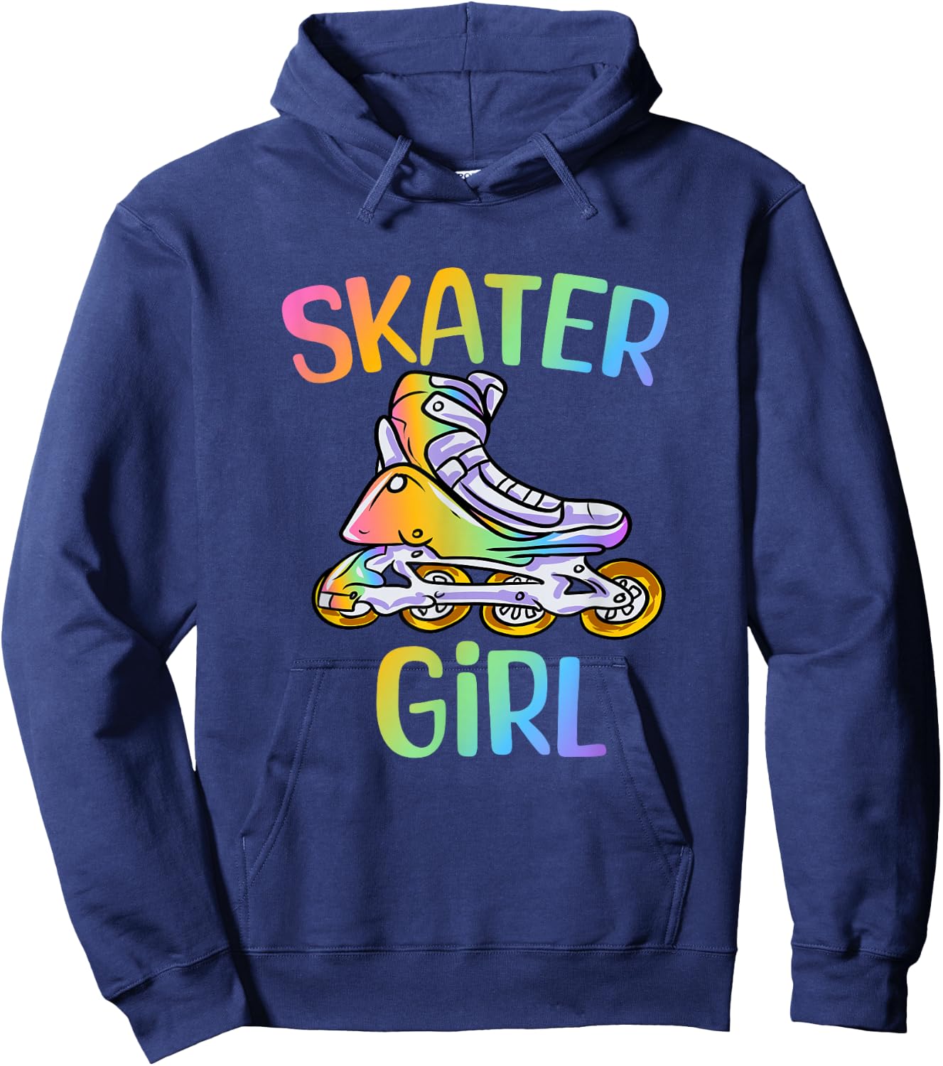 Skater Girl Rollerblading Girl Hoodie - Hoodie | Navy